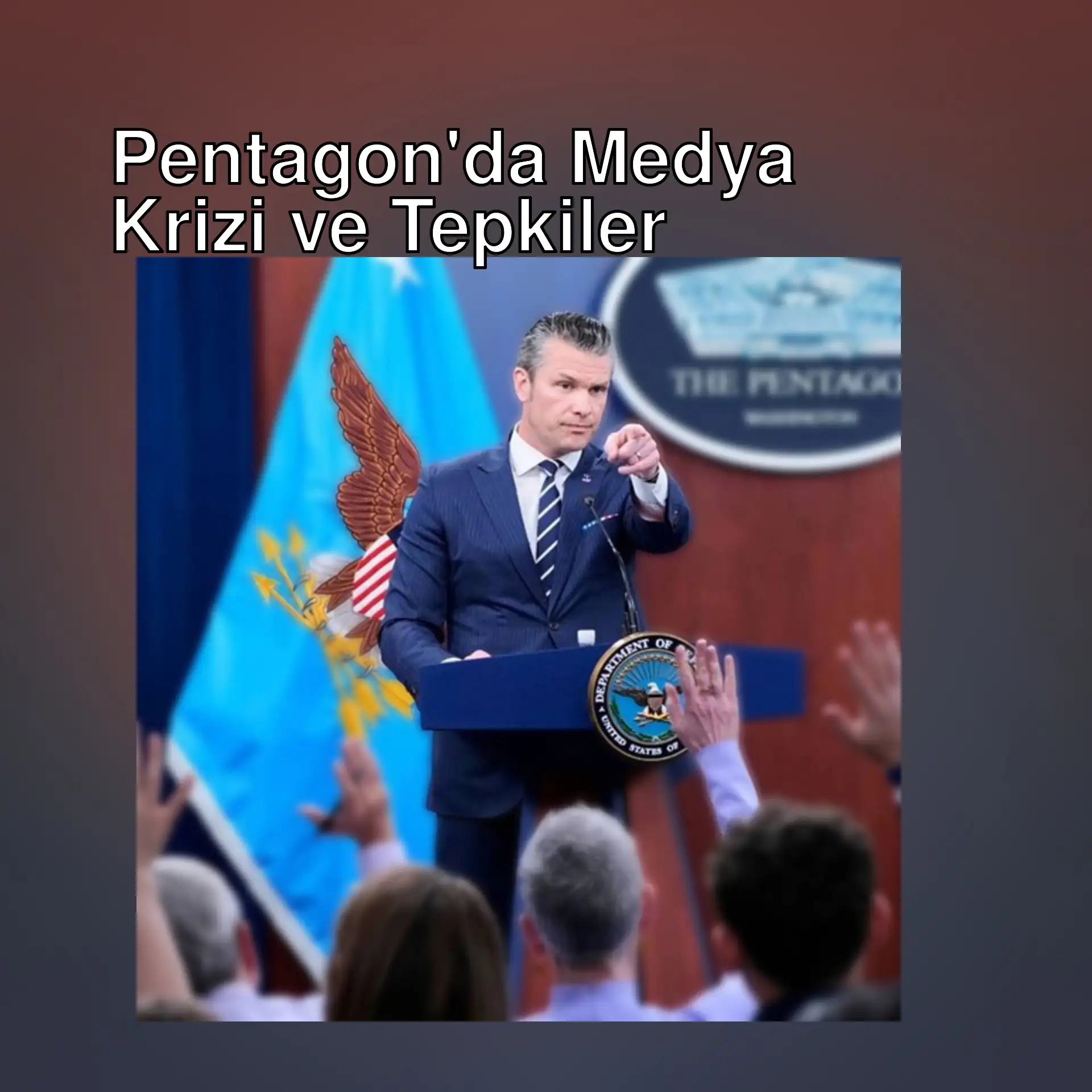 Pentagon'da basın kuralları ile ilgili bir toplantı.