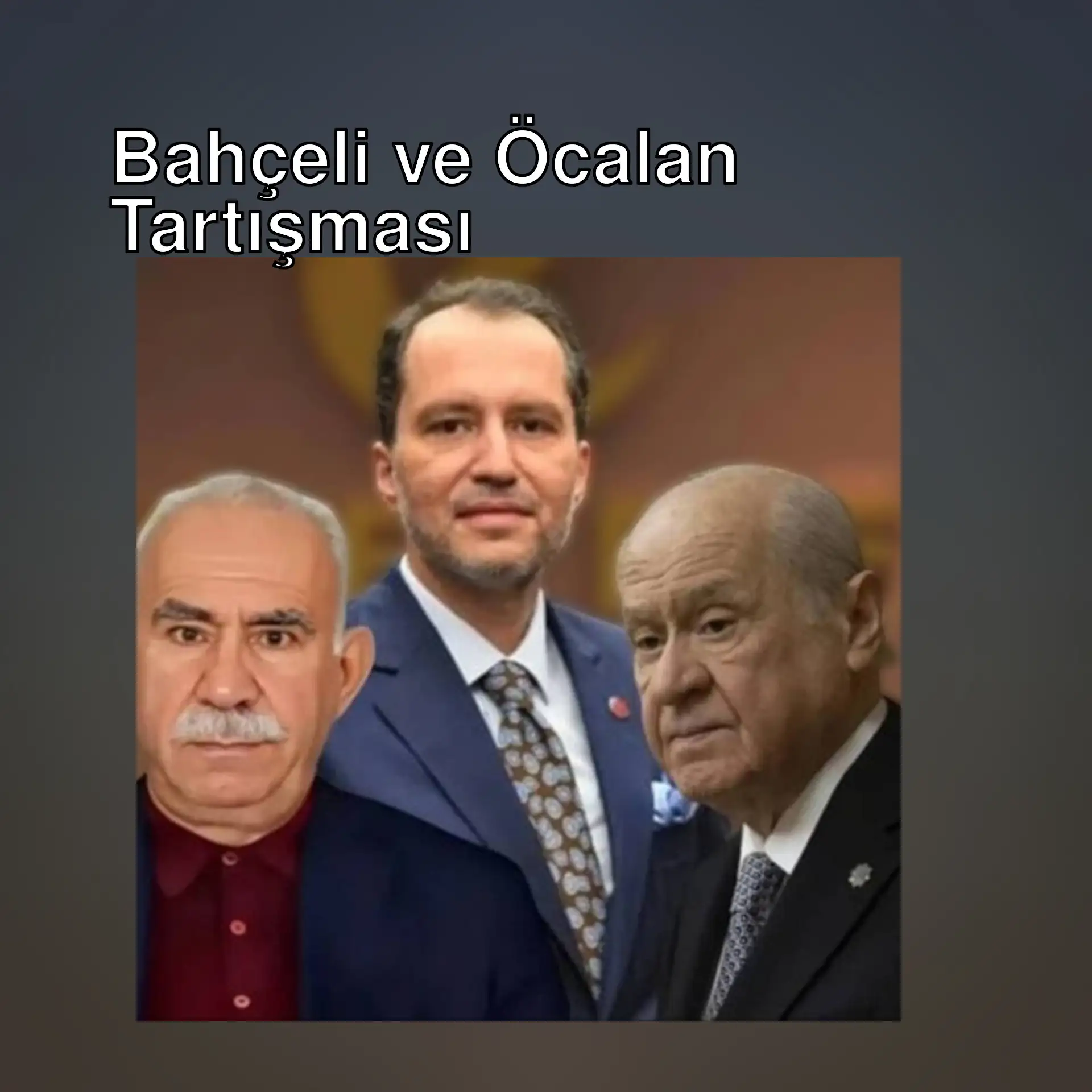 Fatih Erbakan ve MHP tartışması üzerine bir grup fotoğrafı. Fatih Erbakan ve MHP tartışması üzerine bir grup fotoğrafı.