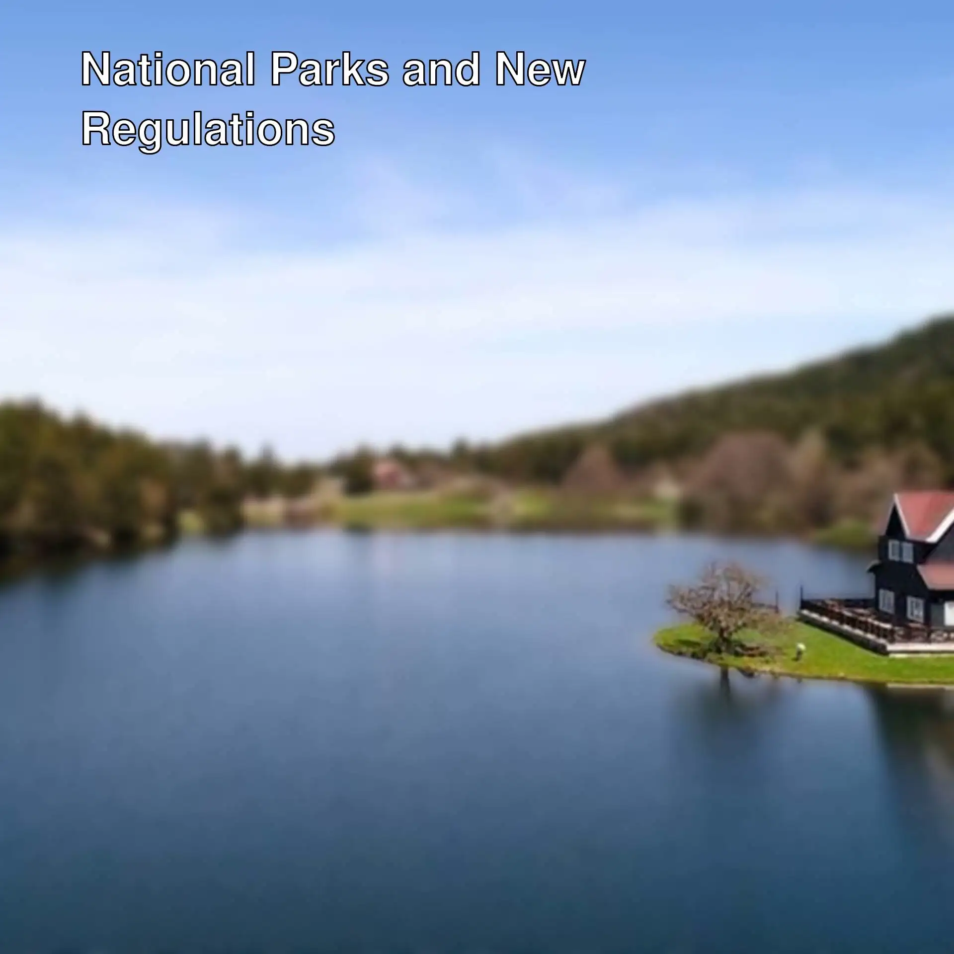 A house on a small island in a lake A house on a small island in a lake