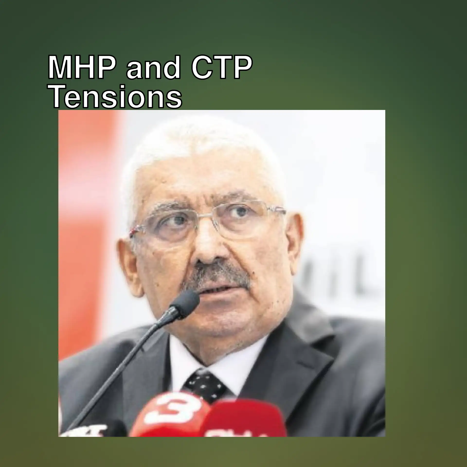 MHP leader Devlet Bahçeli speaking at a press conference. MHP leader Devlet Bahçeli speaking at a press conference.