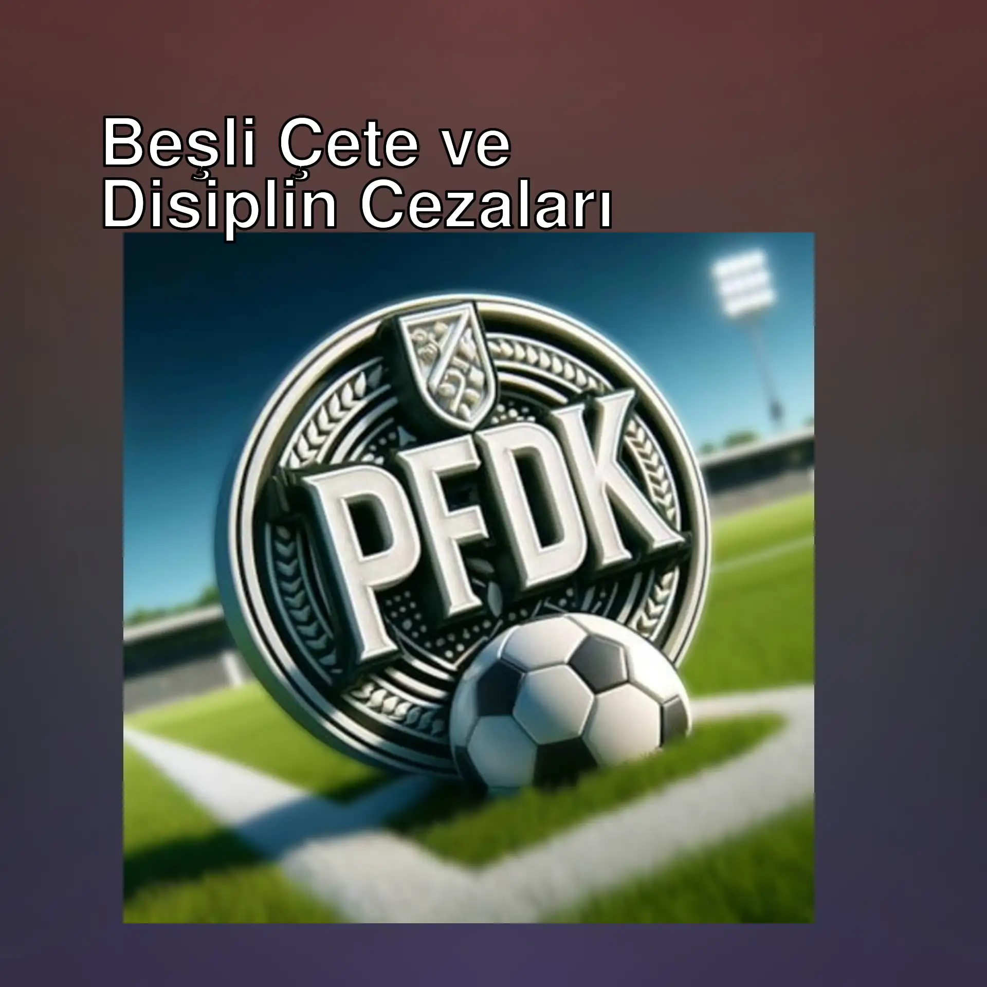 Futbol sahasında bir logo Futbol sahasında bir logo