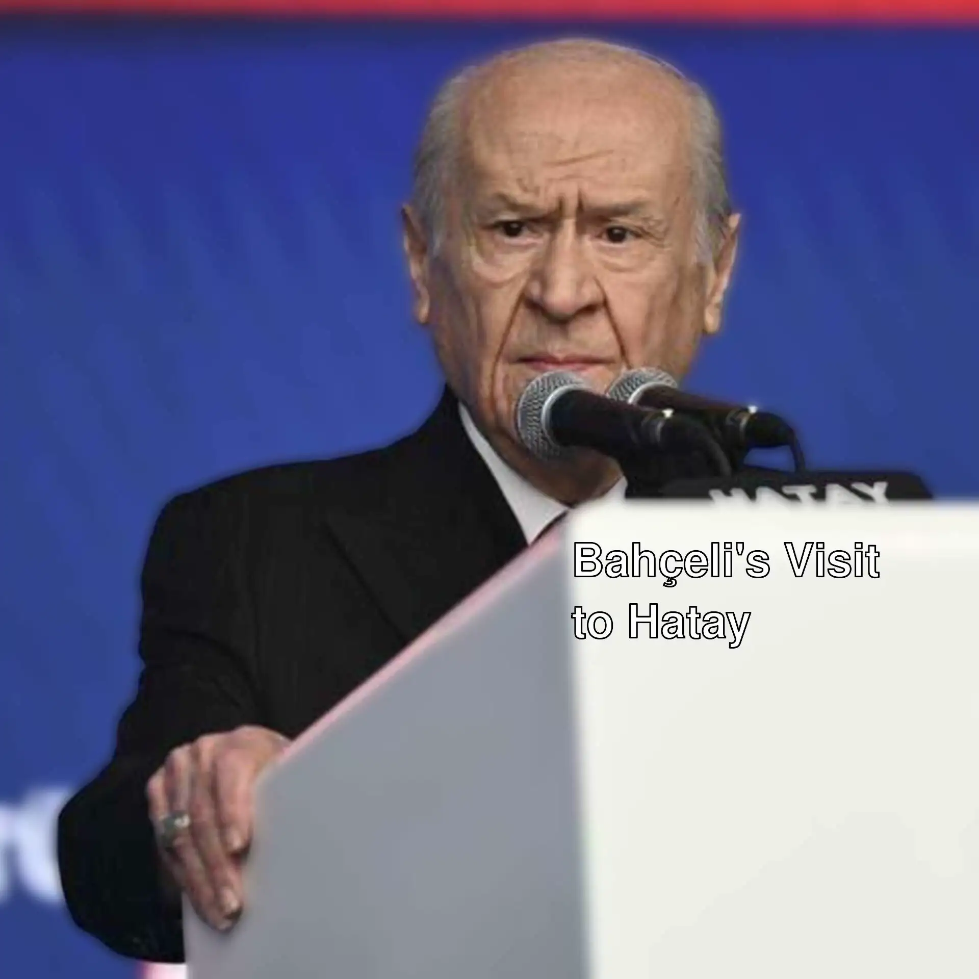 Devlet Bahçeli speaking.