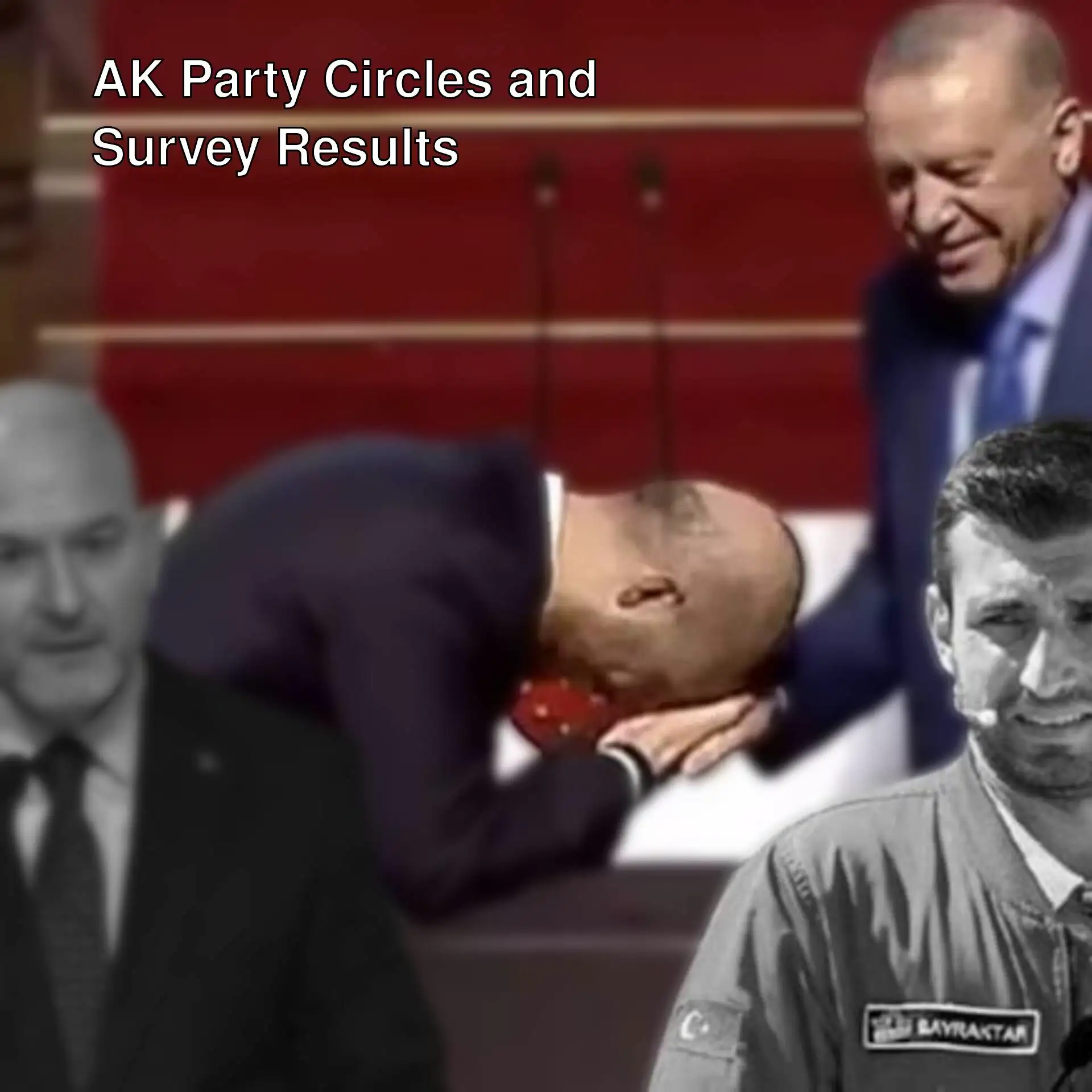 A group of men in suits in AK Party circles.