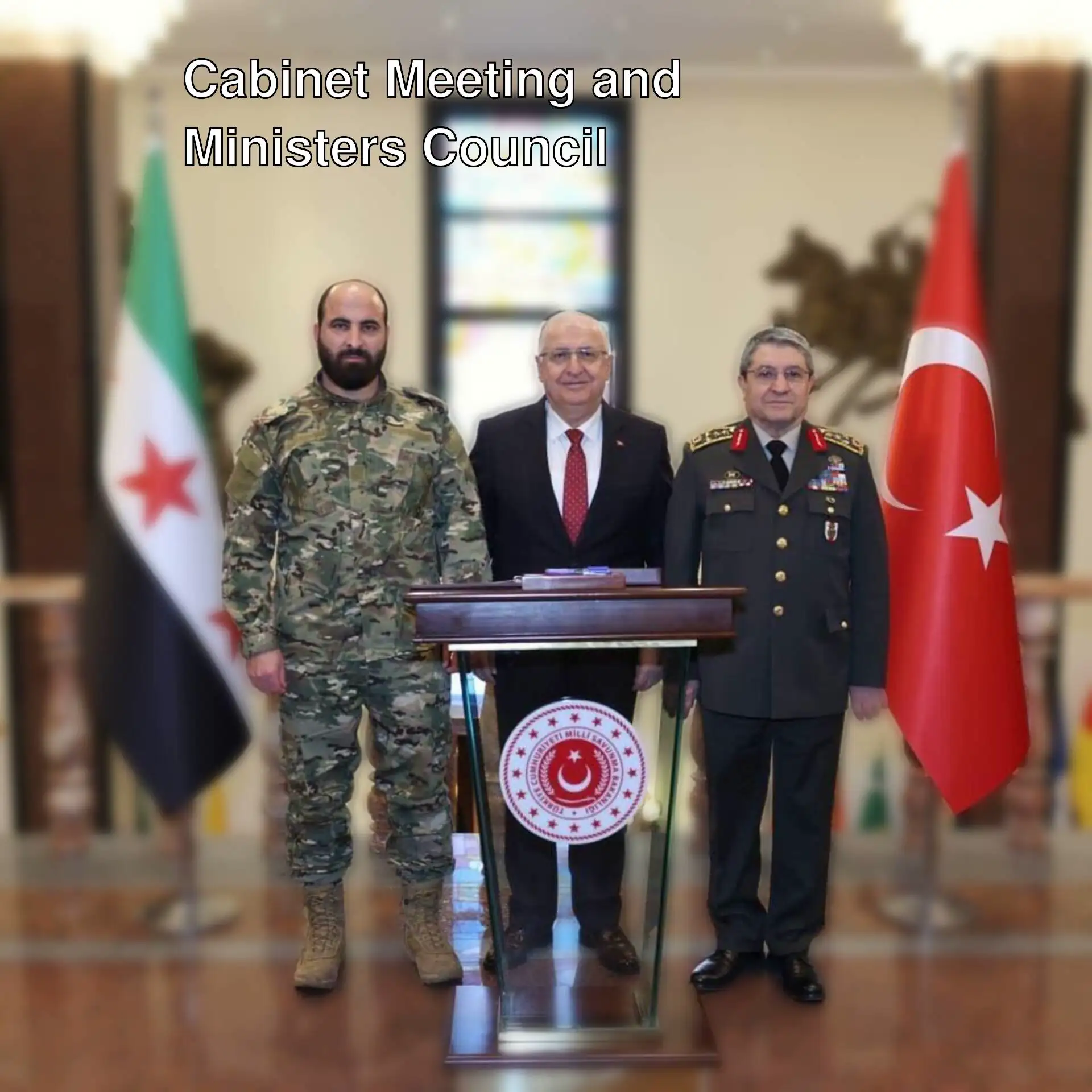 Minister Güler and Syrian Chief of General Staff Na'san during the meeting.