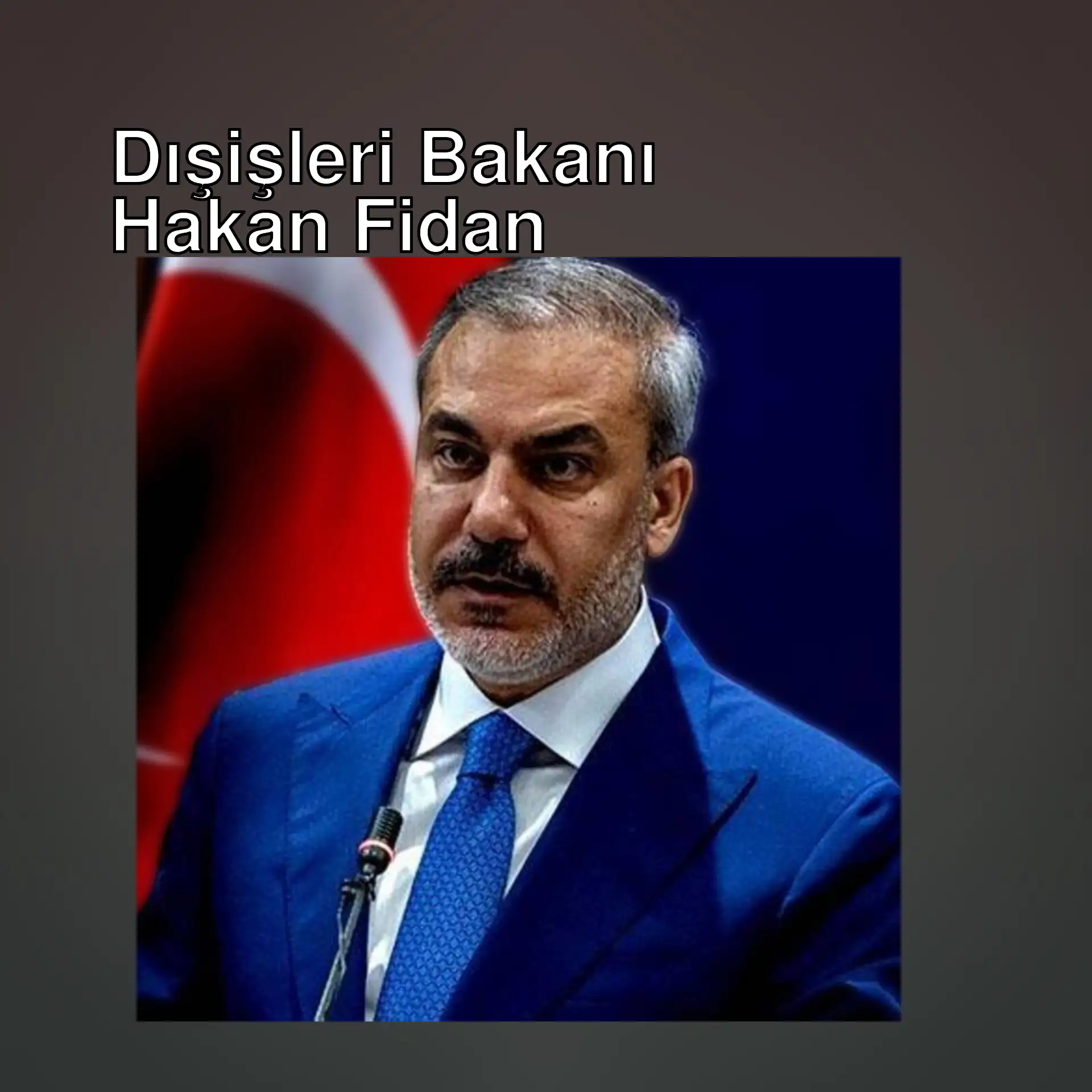 Dışişleri Bakanı Hakan Fidan