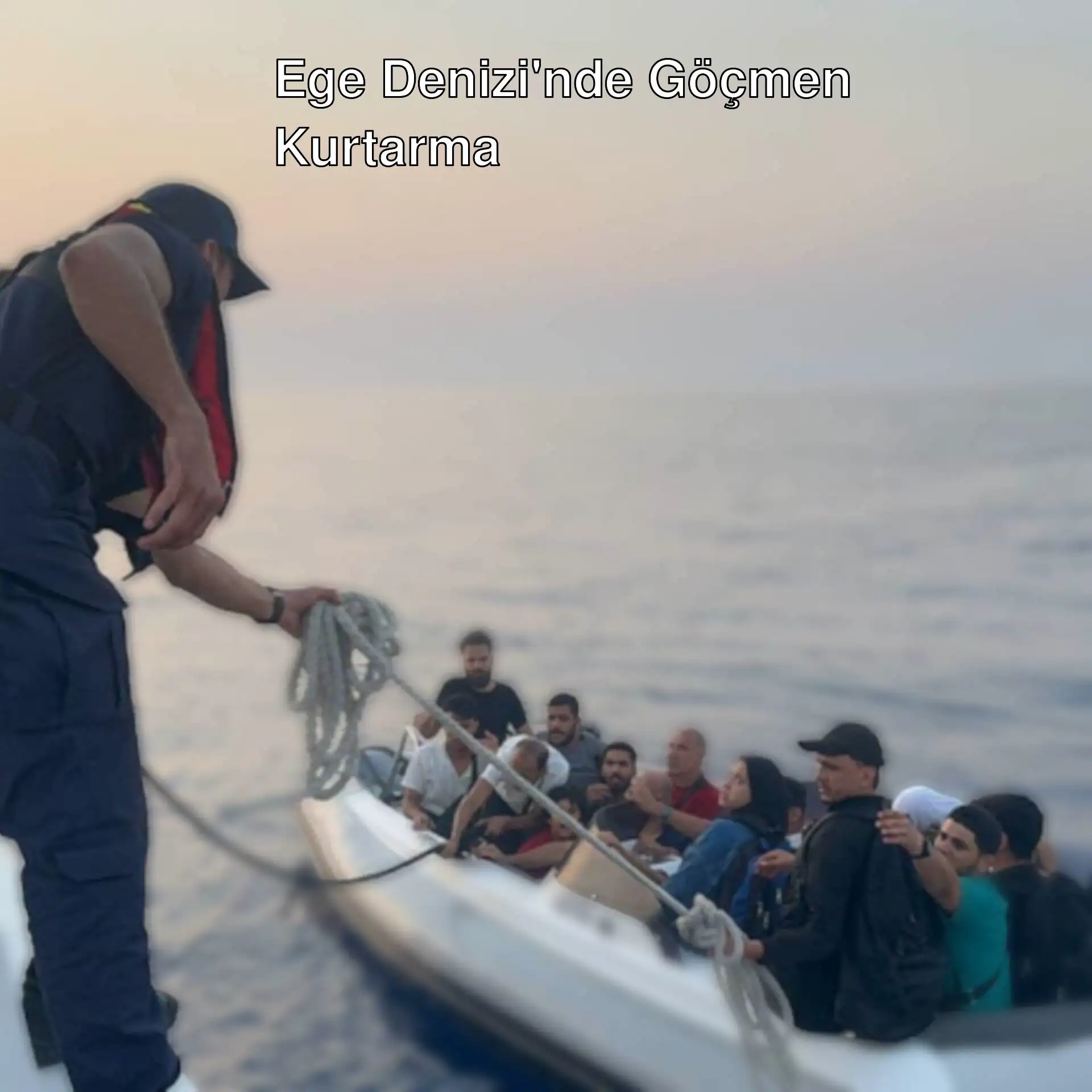 Bodrum açıklarında göçmen kurtarma operasyonu. Bodrum açıklarında göçmen kurtarma operasyonu.