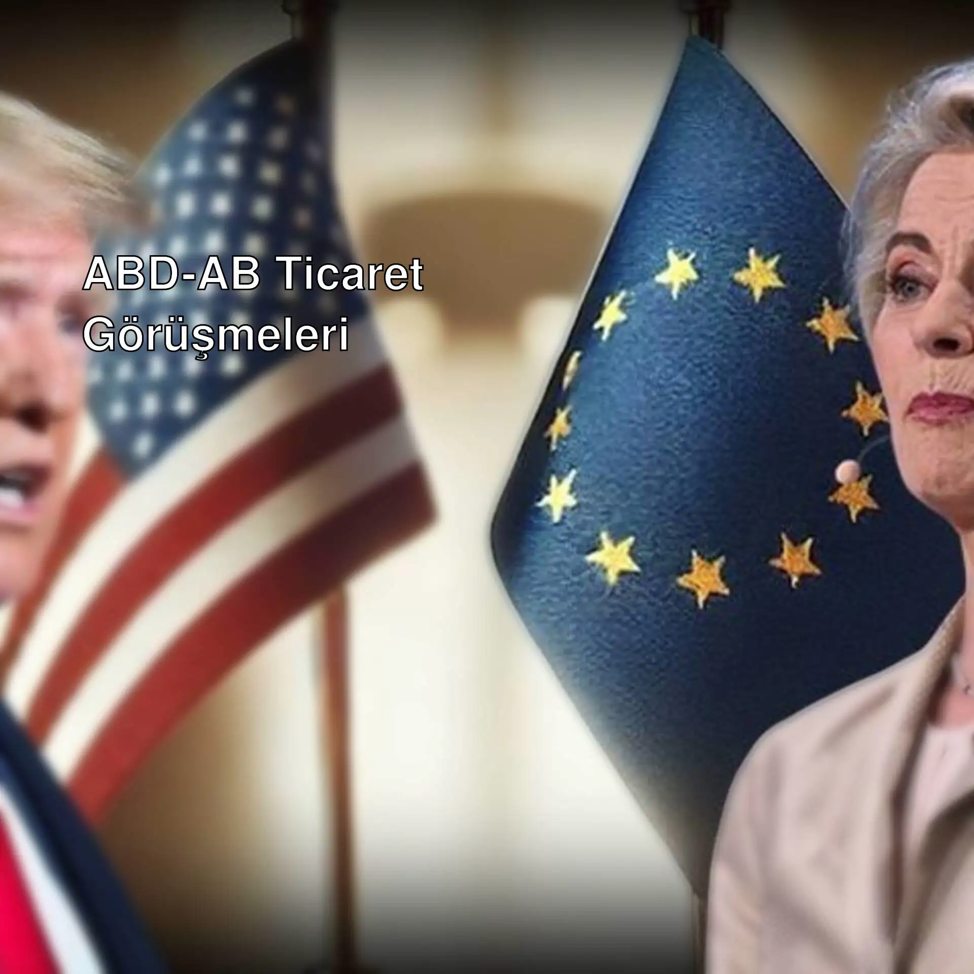 ABD Başkanı Trump ve AB Komisyonu Başkanı von der Leyen görüşme yapıyor. ABD Başkanı Trump ve AB Komisyonu Başkanı von der Leyen görüşme yapıyor.