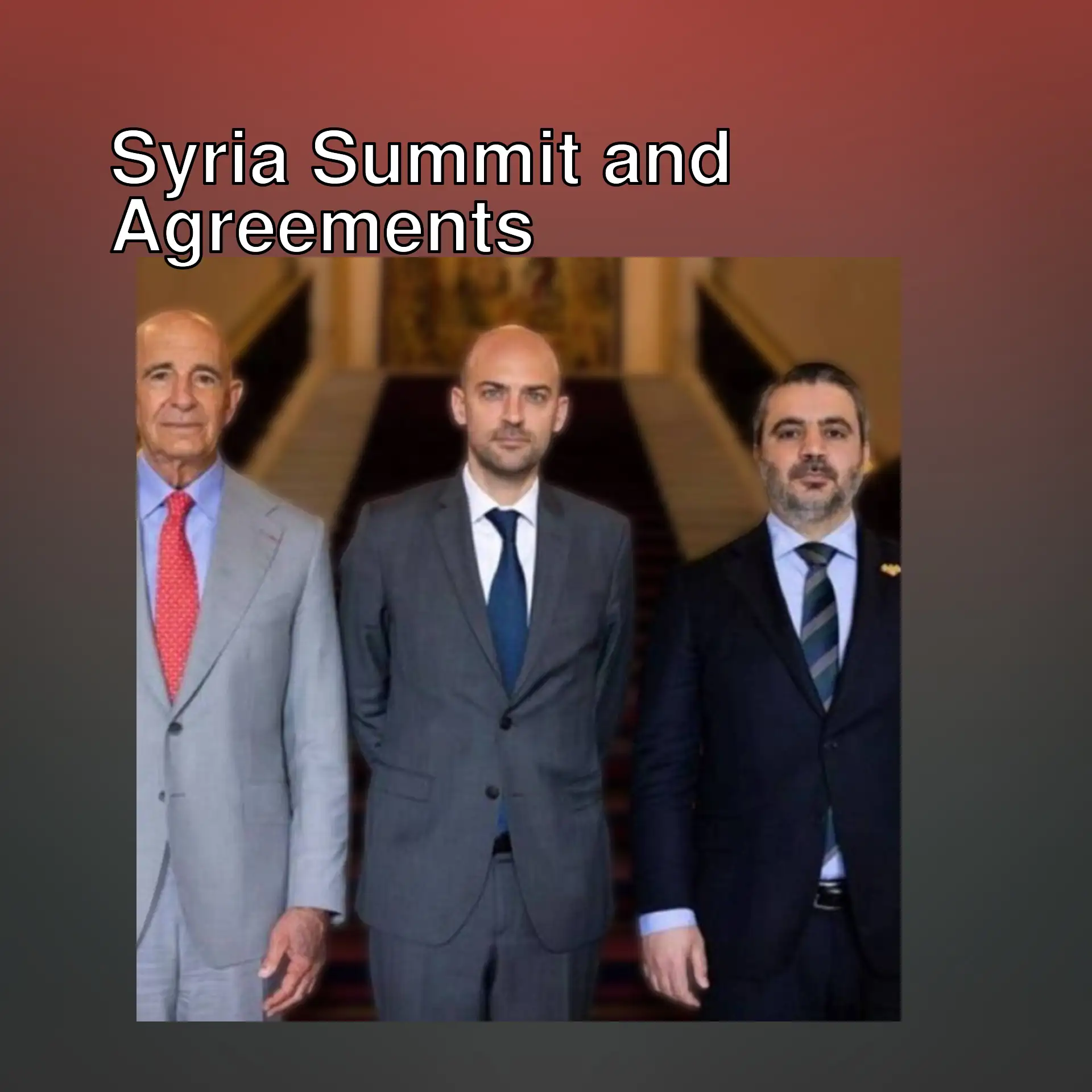 Participants at the Syria summit in France.