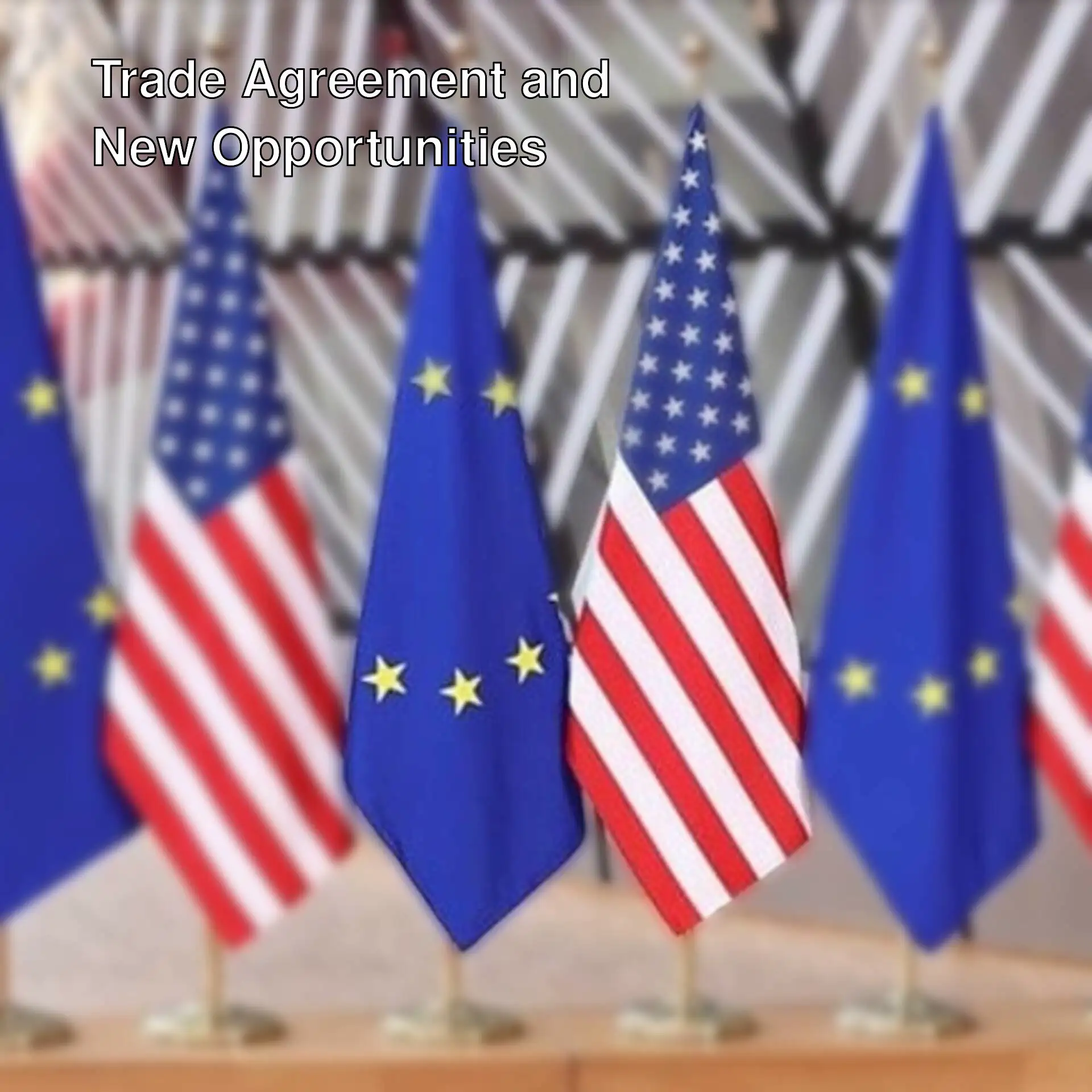 Flags of the US and EU