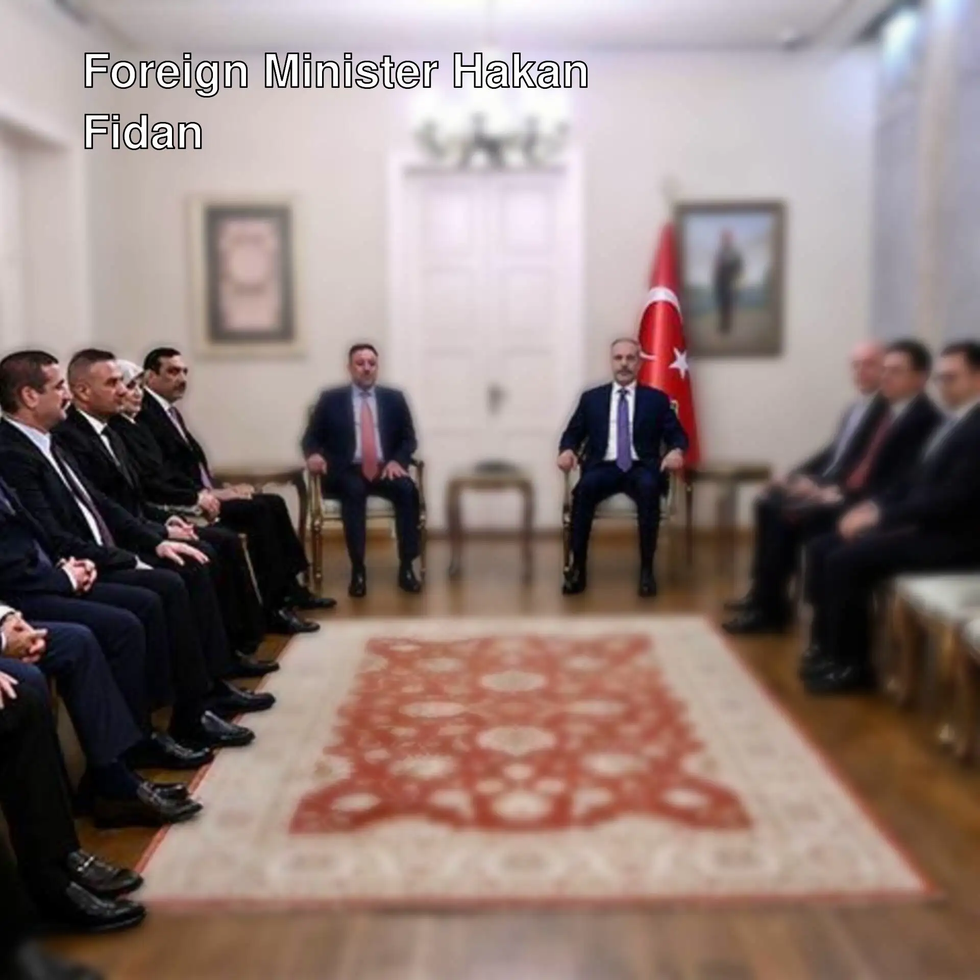 Foreign Minister Hakan Fidan met with the leader of the Iraqi Sovereignty Party, Hançer. Foreign Minister Hakan Fidan met with the leader of the Iraqi Sovereignty Party, Hançer.