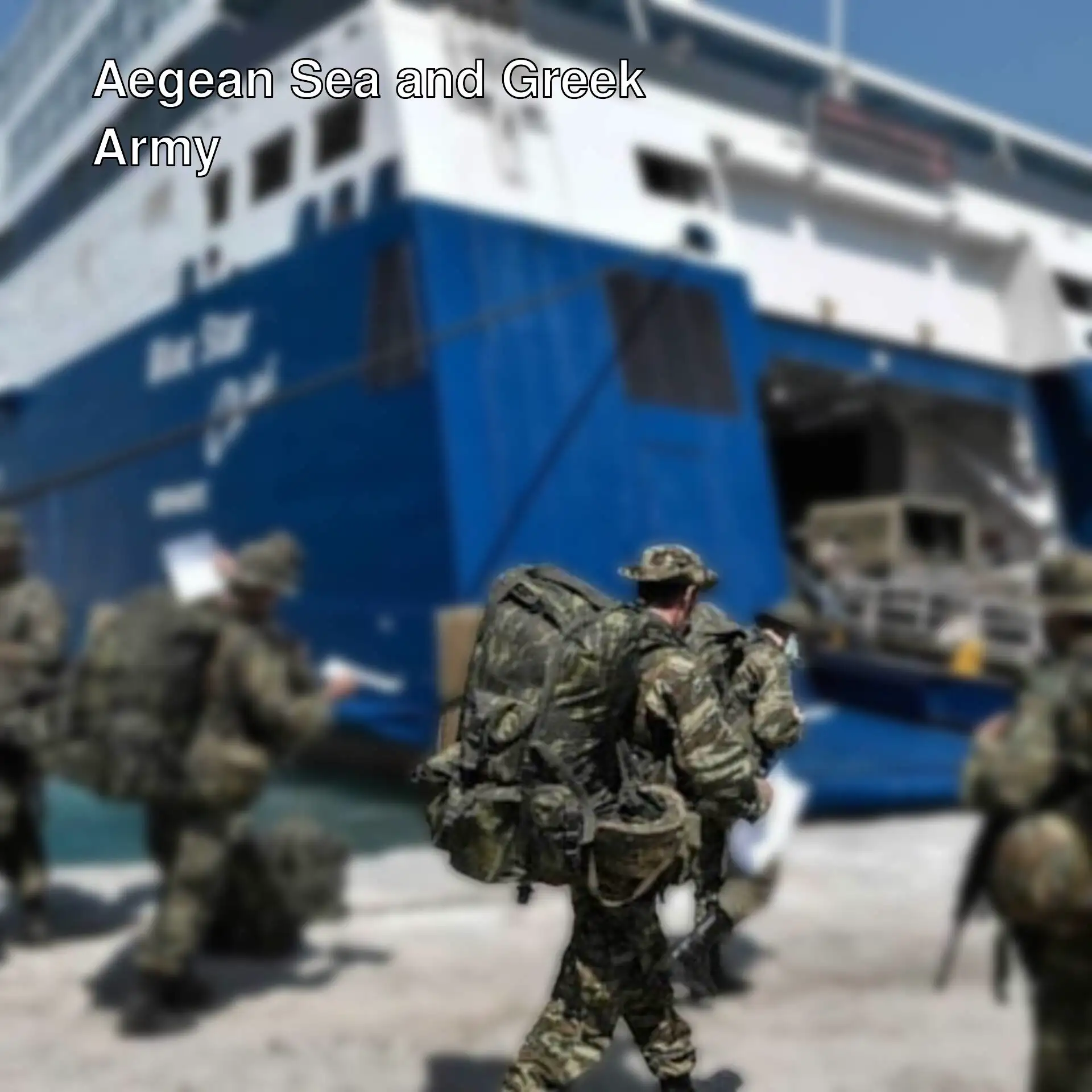 Greek army demonstrates military power in the Aegean Sea. Greek army demonstrates military power in the Aegean Sea.