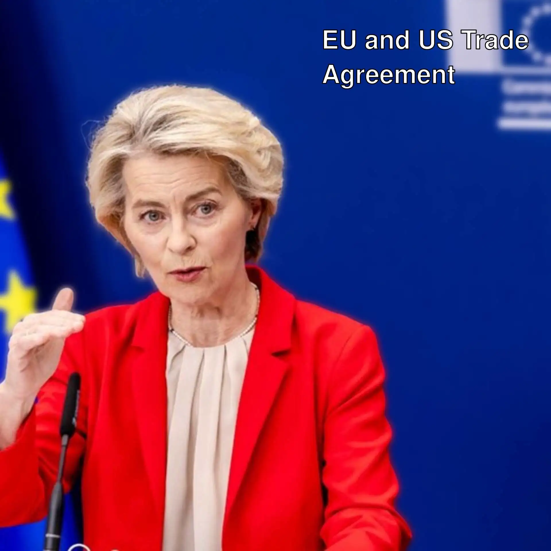 Ursula von der Leyen signals a trade agreement with the US.