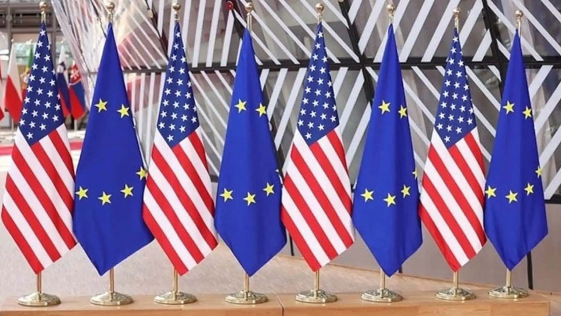 A flag with stars and stripes.