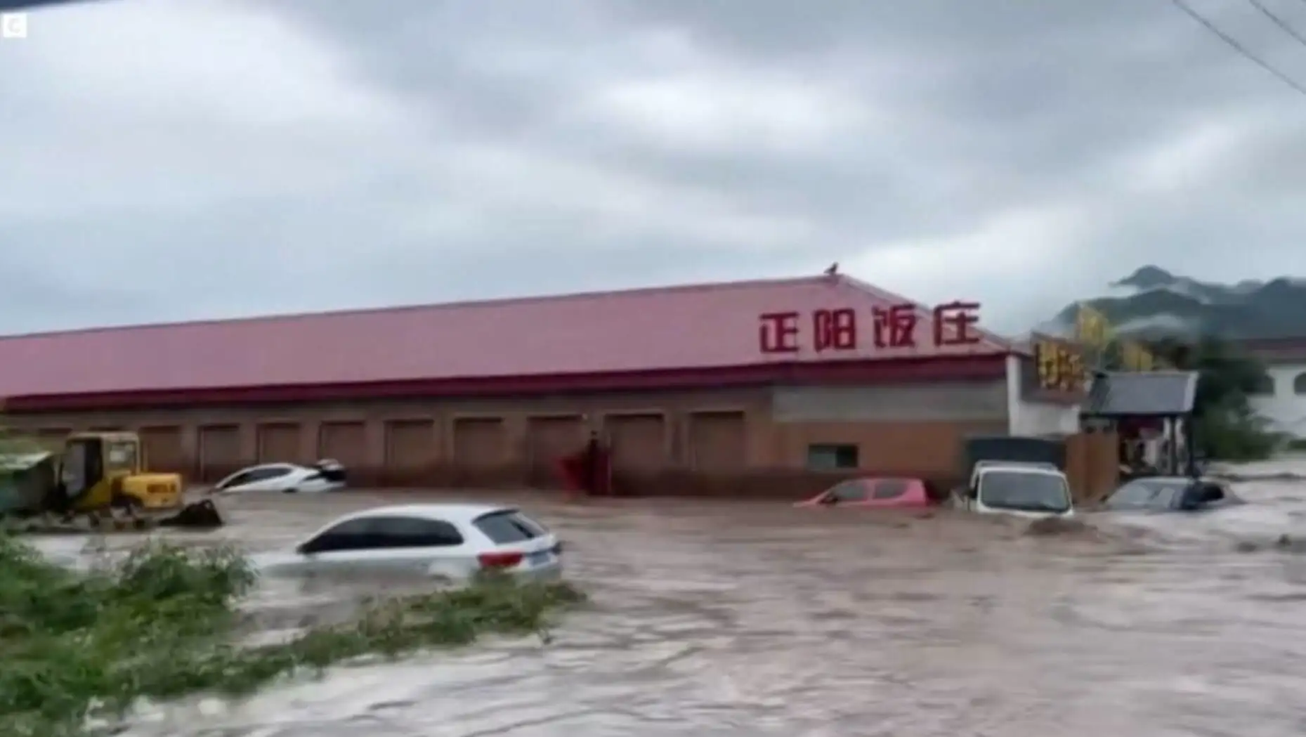 Cars parked in a flooded building. Cars parked in a flooded building.