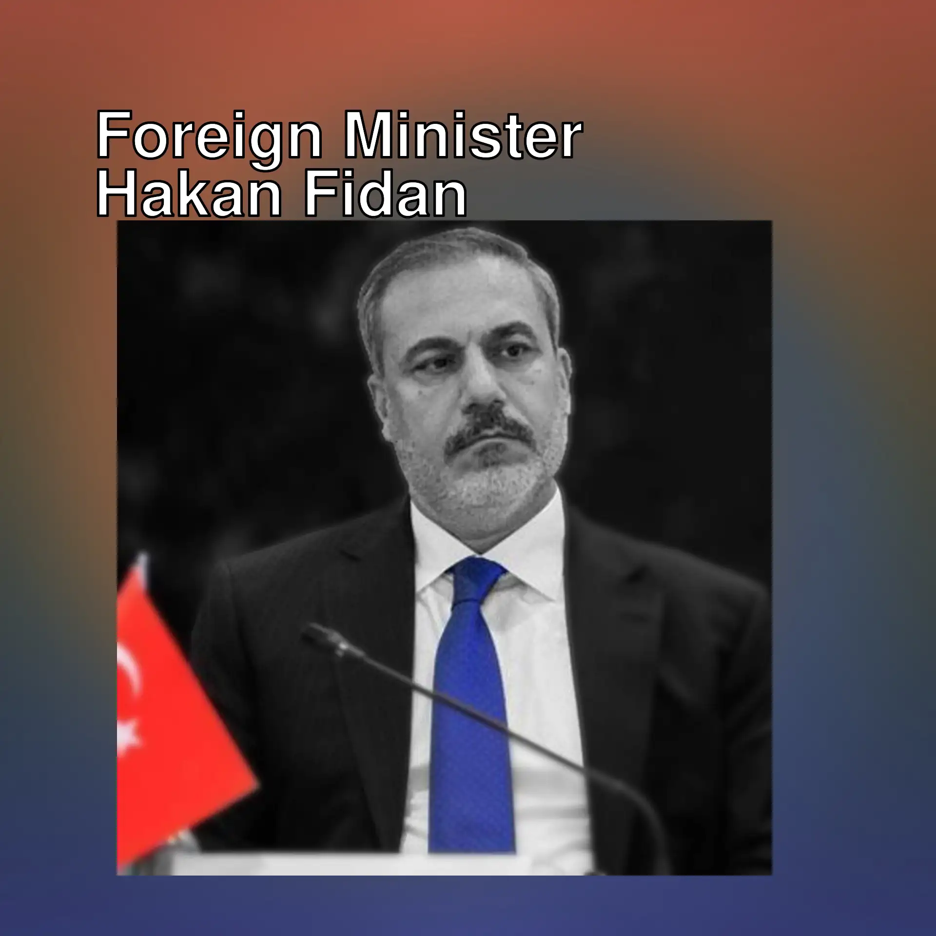 Foreign Minister Hakan Fidan during an official meeting. Foreign Minister Hakan Fidan during an official meeting.