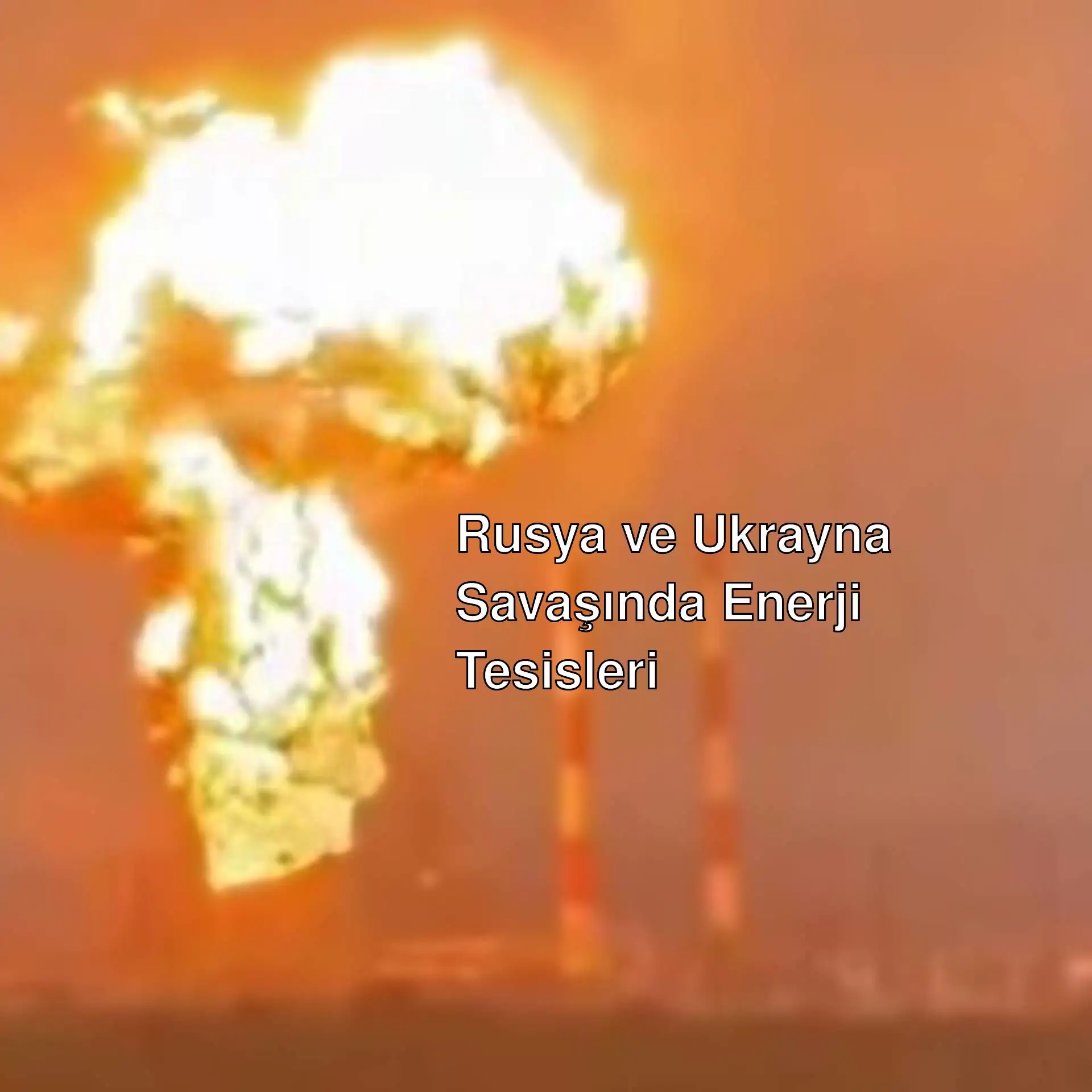 Büyük bir patlama gökyüzünde.