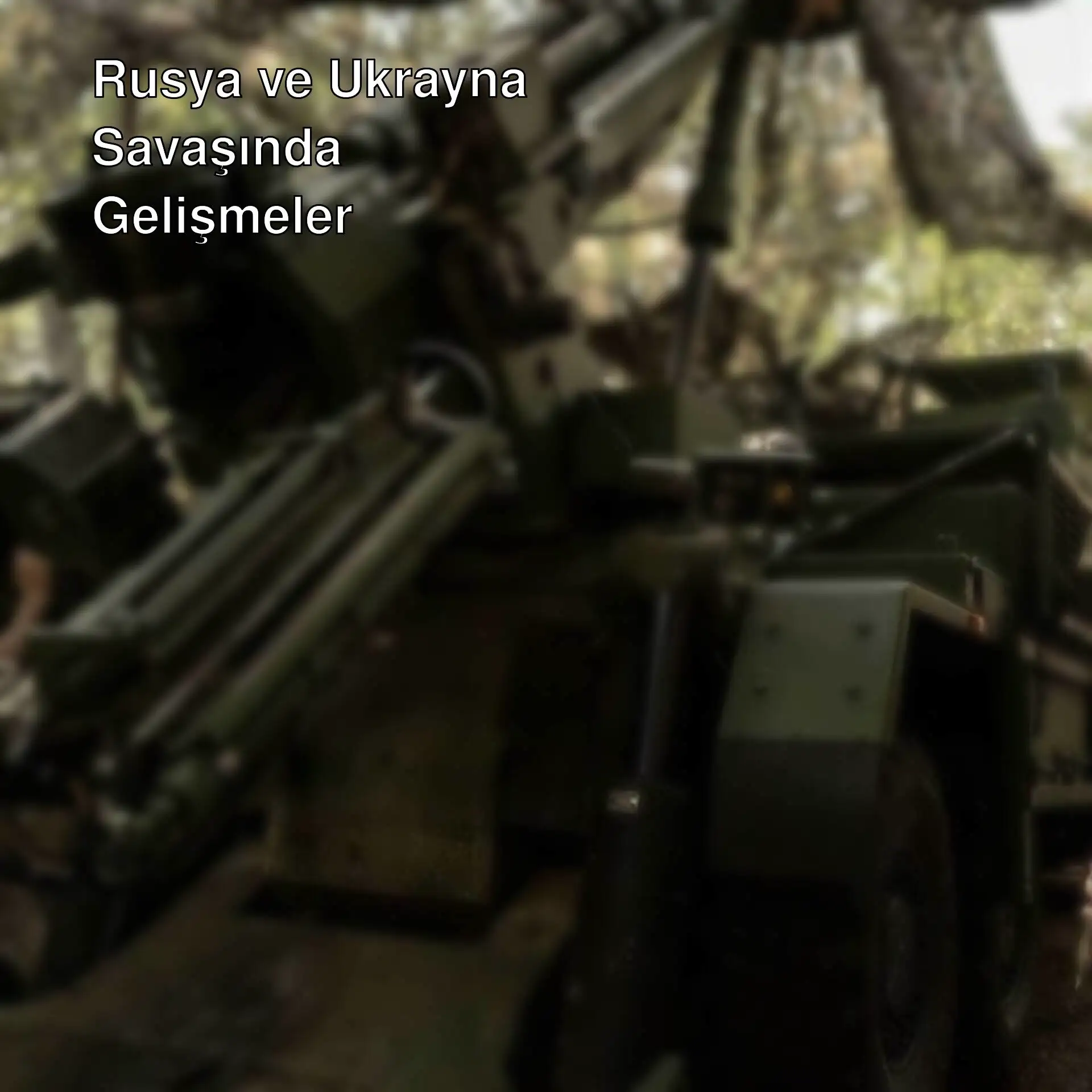 Bir askeri araç büyük bir silah ile.
