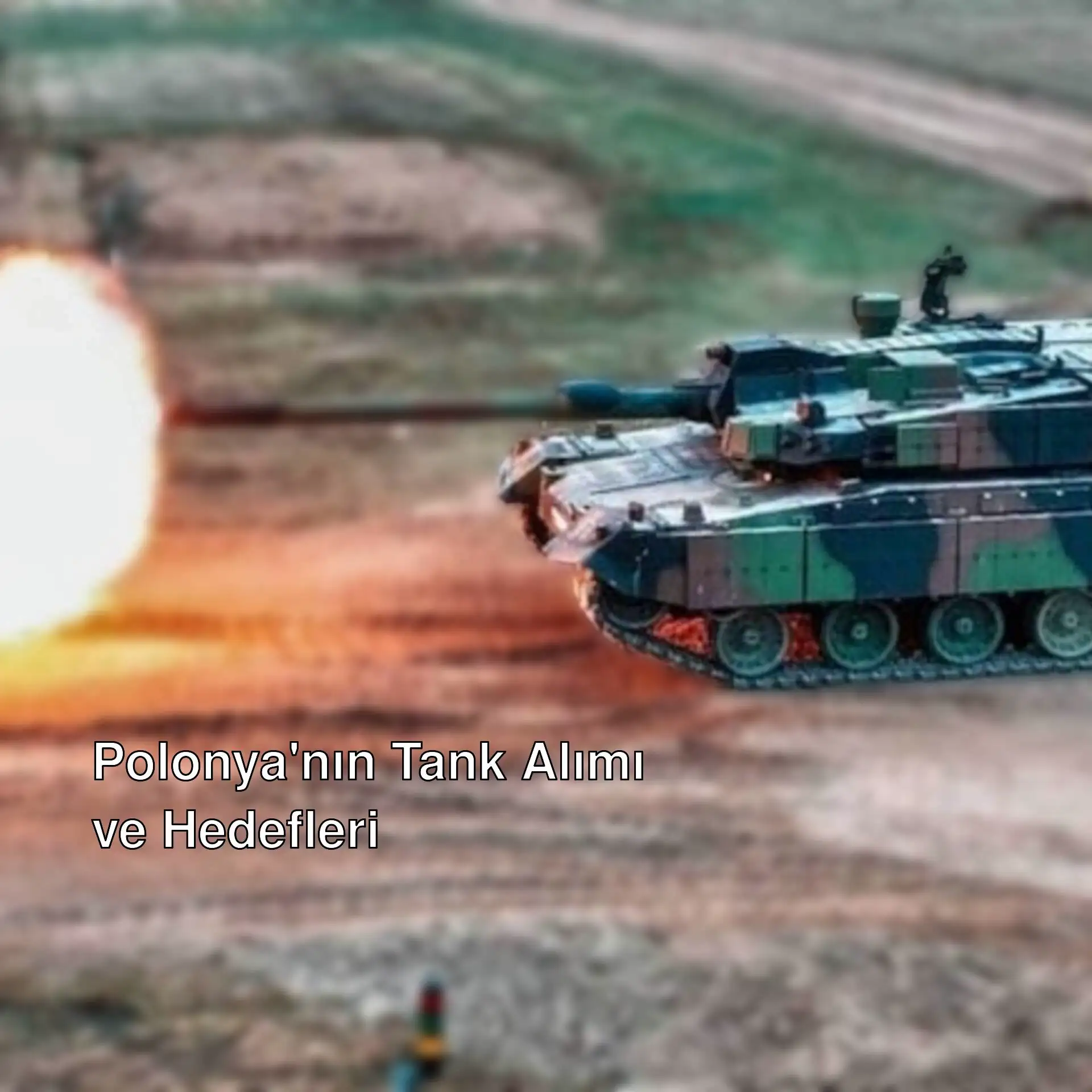 Bir tank ateş ediyor.