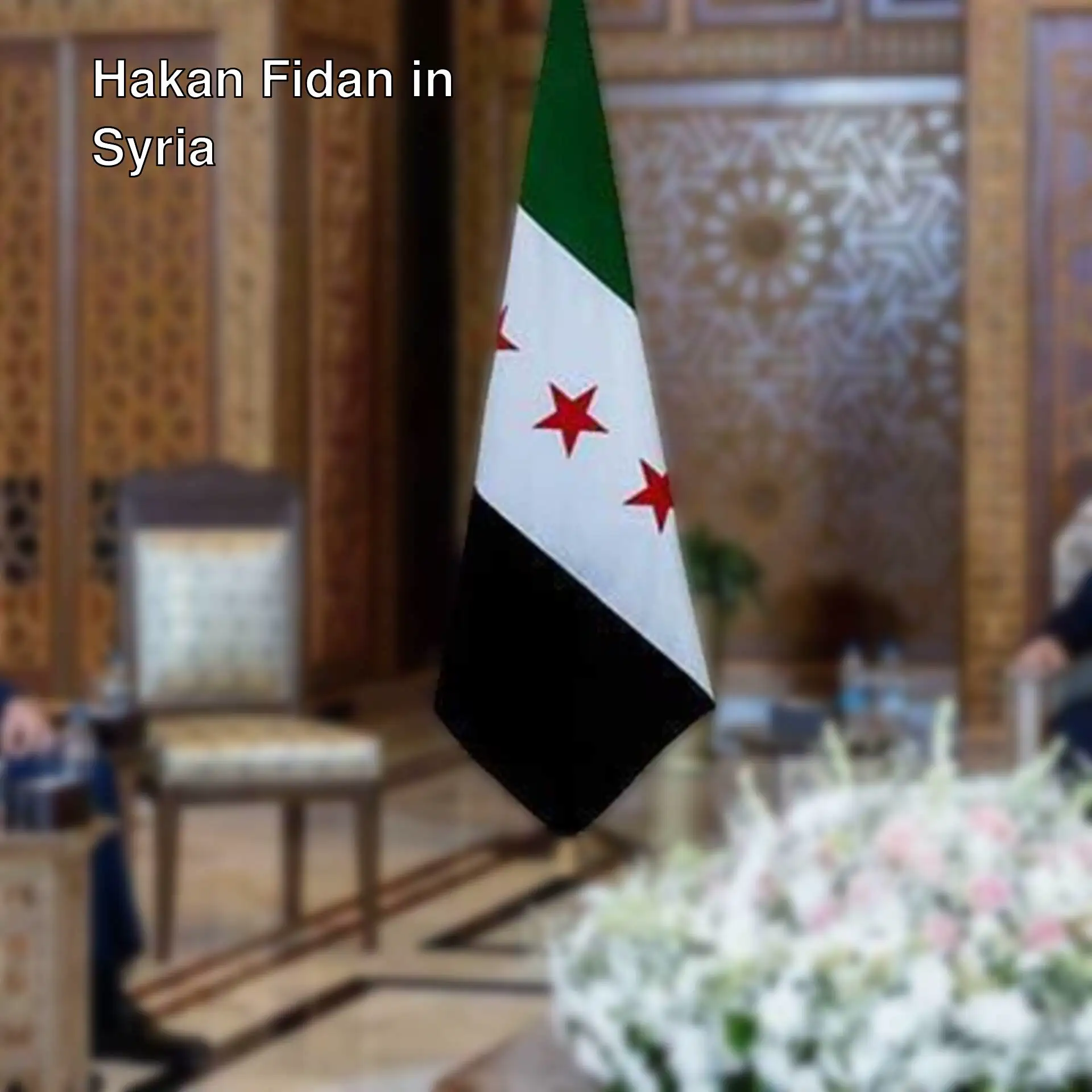 Foreign Minister Hakan Fidan during a meeting with the Syrian President.