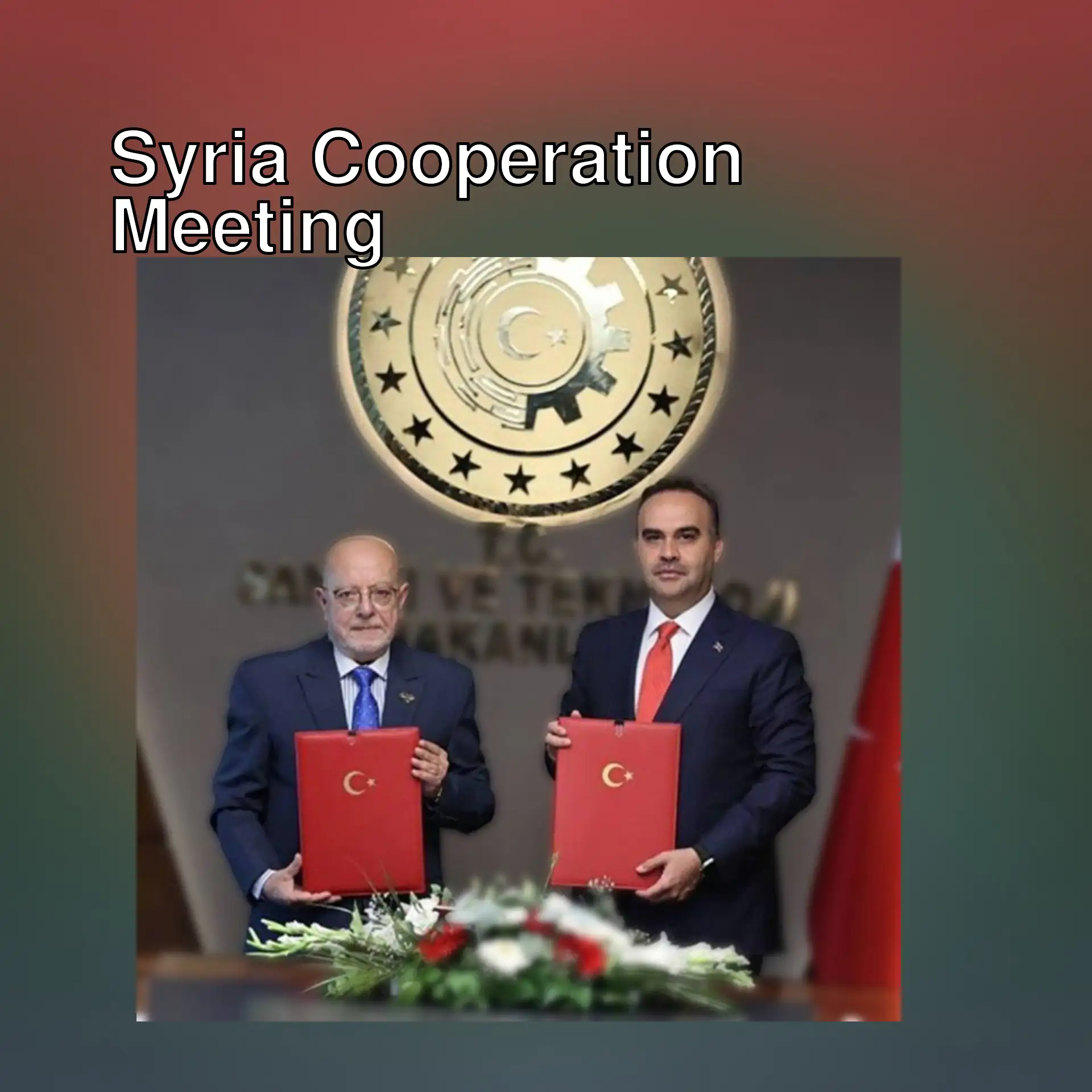 Minister Kacır meeting with his Syrian counterpart.