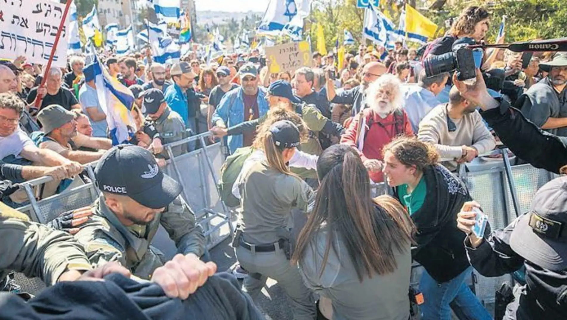 A group of people protesting.