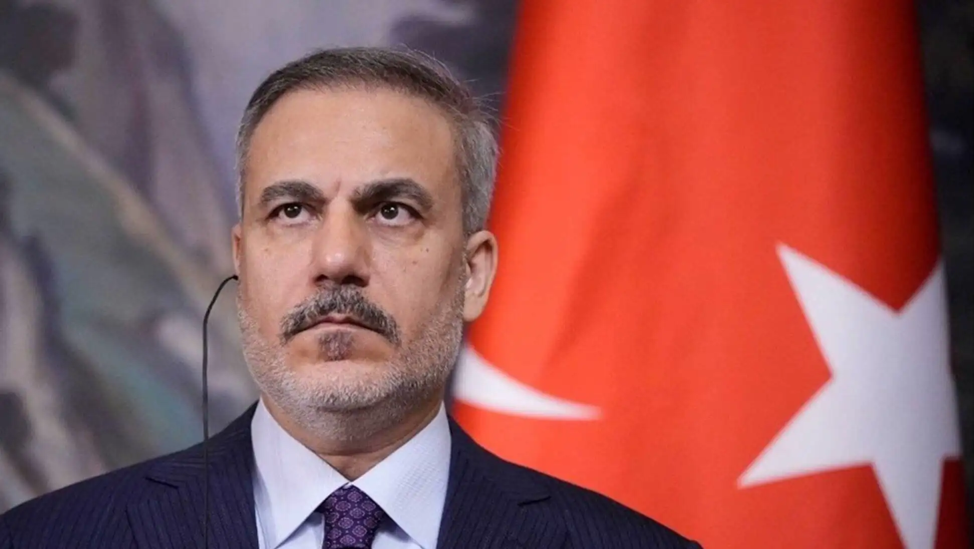 Dışişleri Bakanı Hakan Fidan, Mısır Dışişleri Bakanı ile görüşme sırasında.