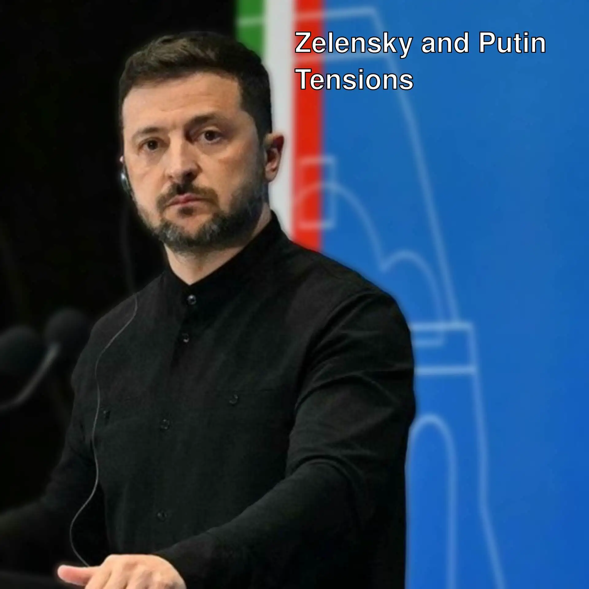 Zelensky criticizes Putin at a press conference. Zelensky criticizes Putin at a press conference.
