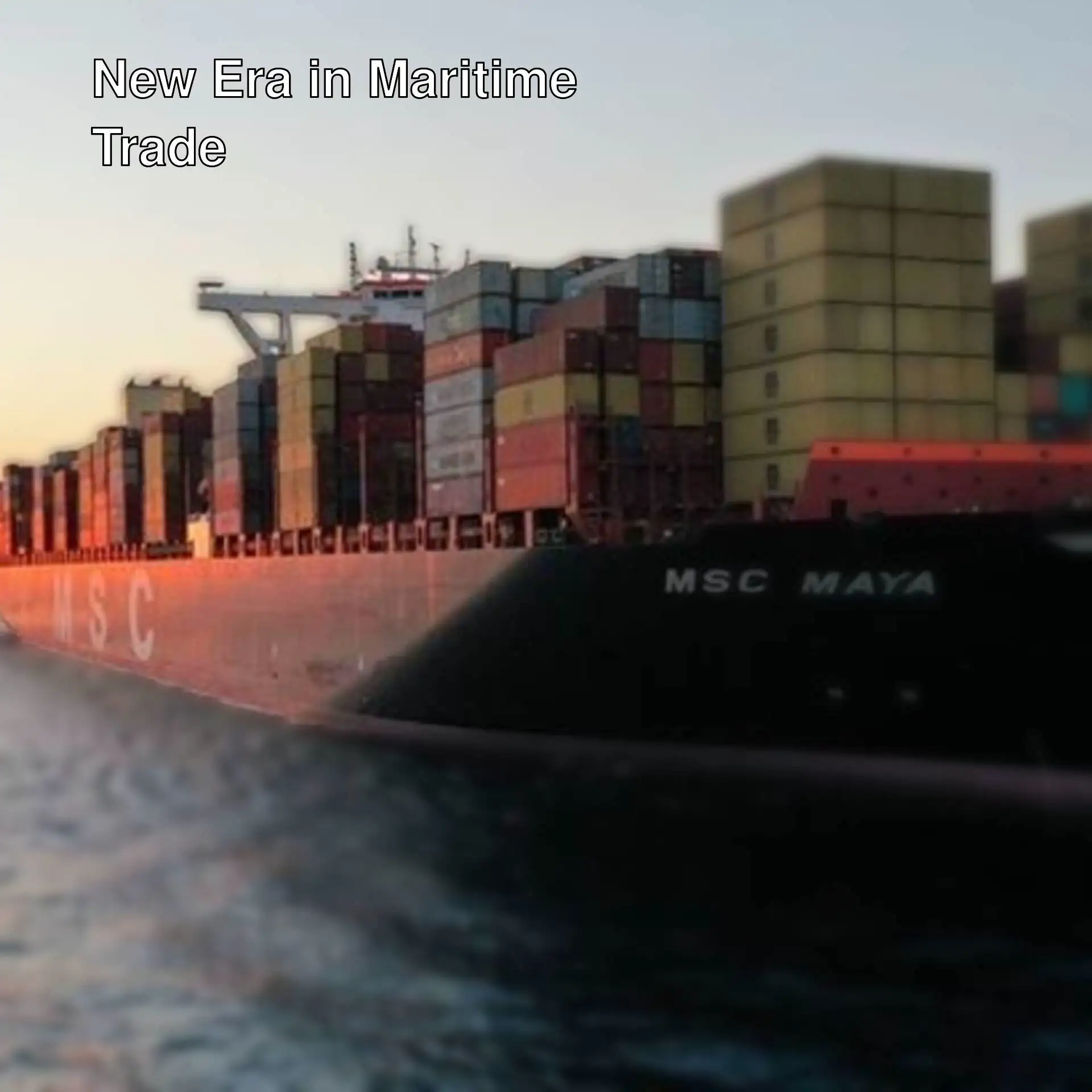 A large cargo ship loaded with containers.