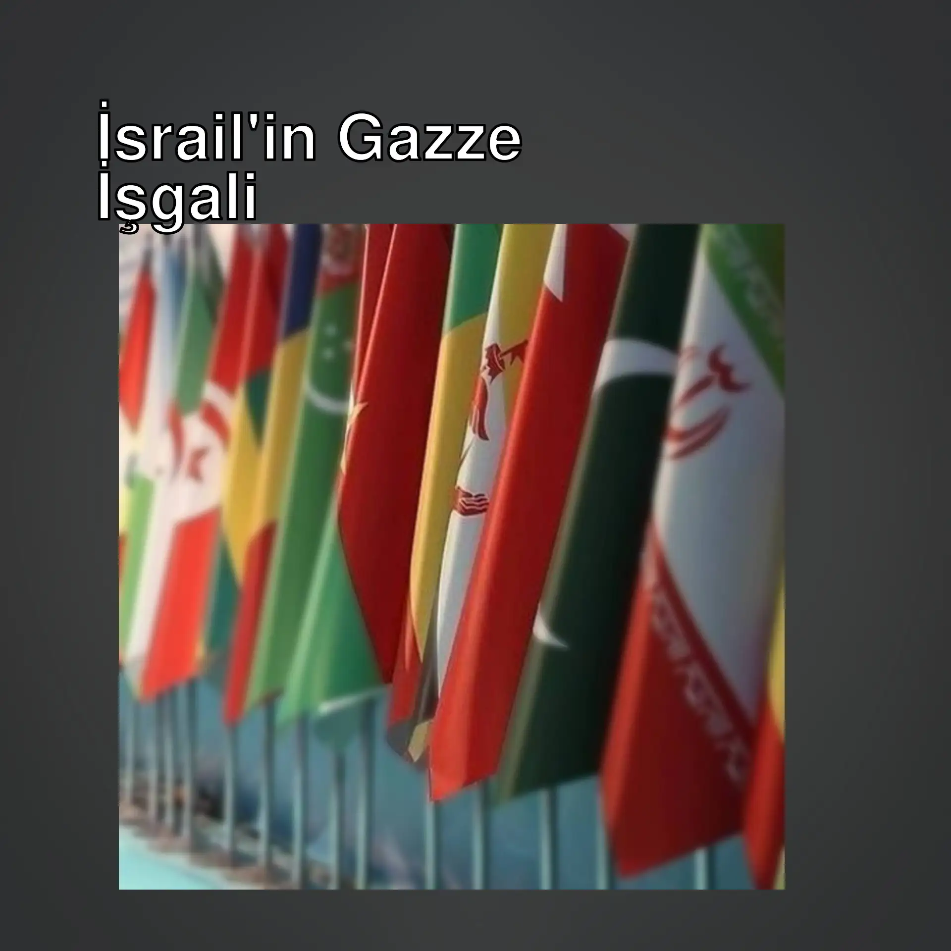 İsrail'in Gazze'yi işgal planına karşı bayraklar.