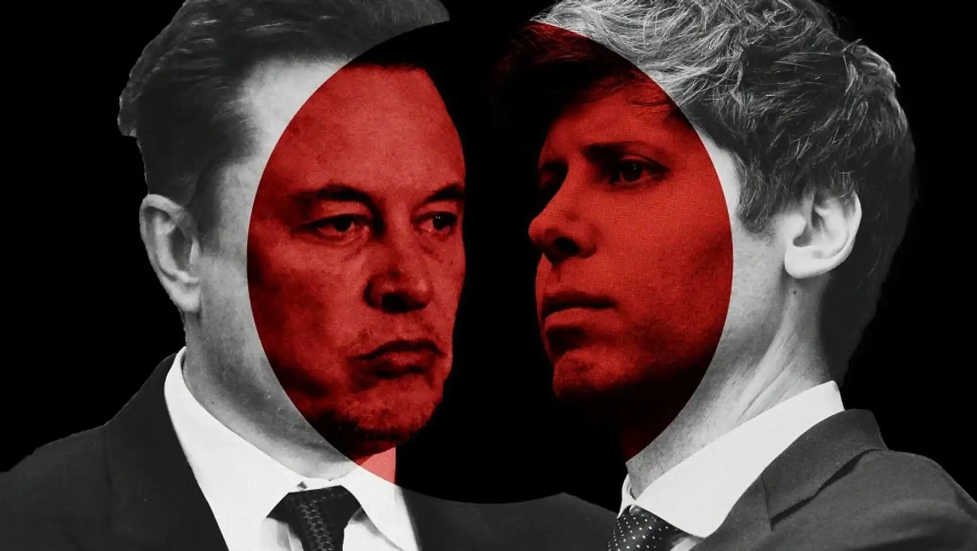 Elon Musk ve Sam Altman arasında gergin bir an. İki adam birbiriyle konuşuyor. Elon Musk ve Sam Altman arasında gergin bir an. İki adam birbiriyle konuşuyor.