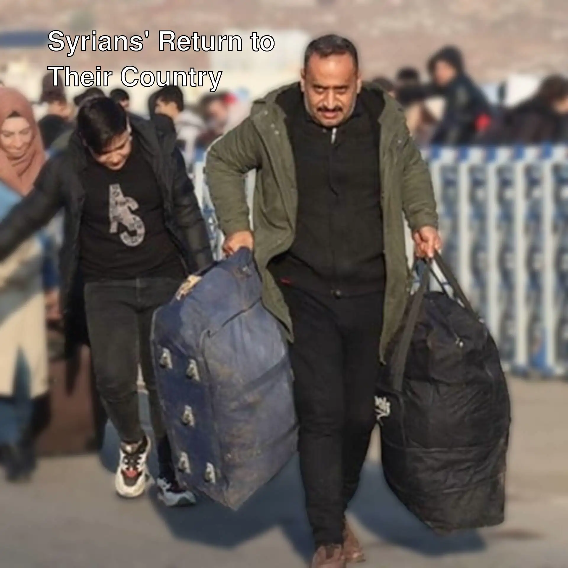 A group of people preparing for the return of Syrians to their homeland. A group of people preparing for the return of Syrians to their homeland.