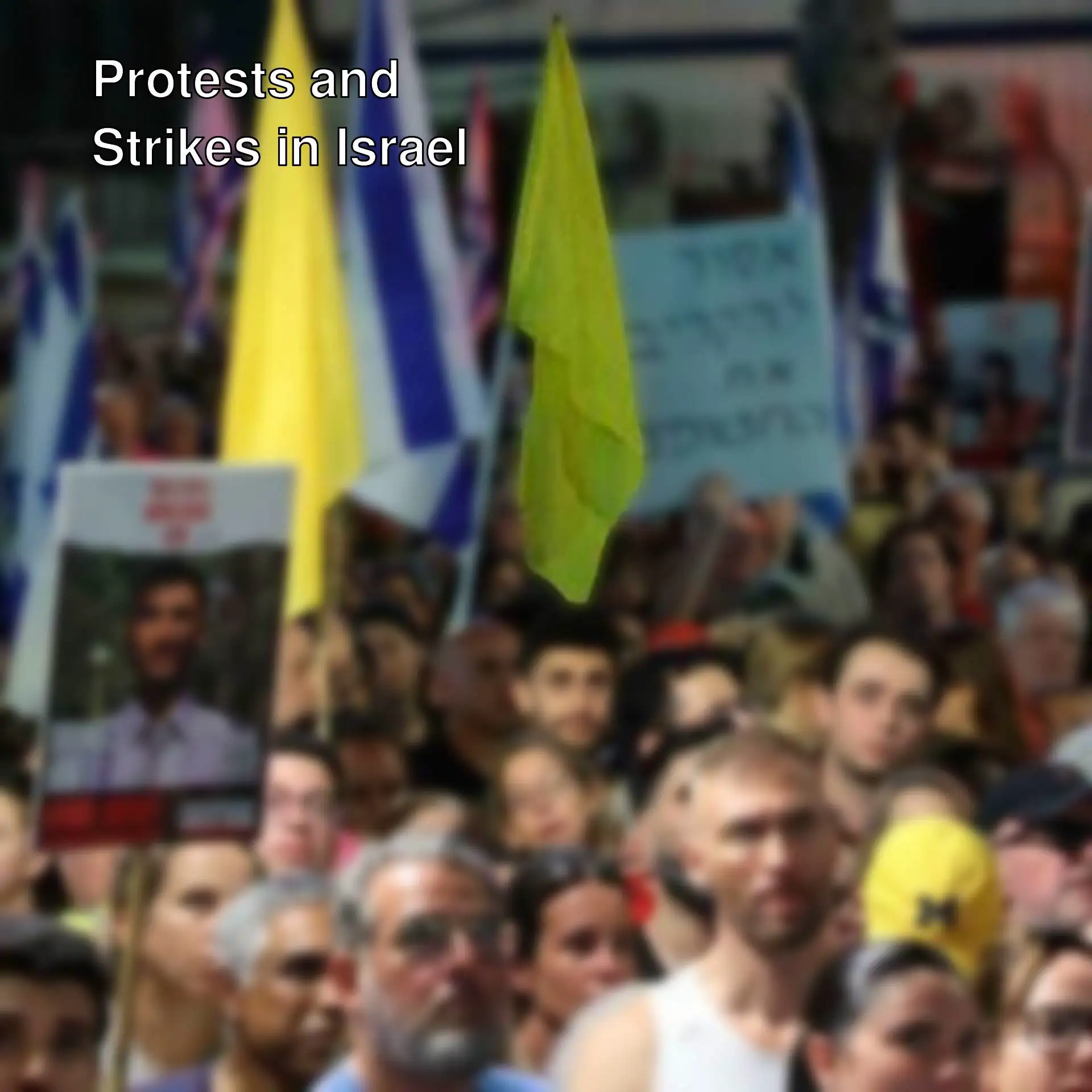 A group of people protesting in Israel. A group of people protesting in Israel.
