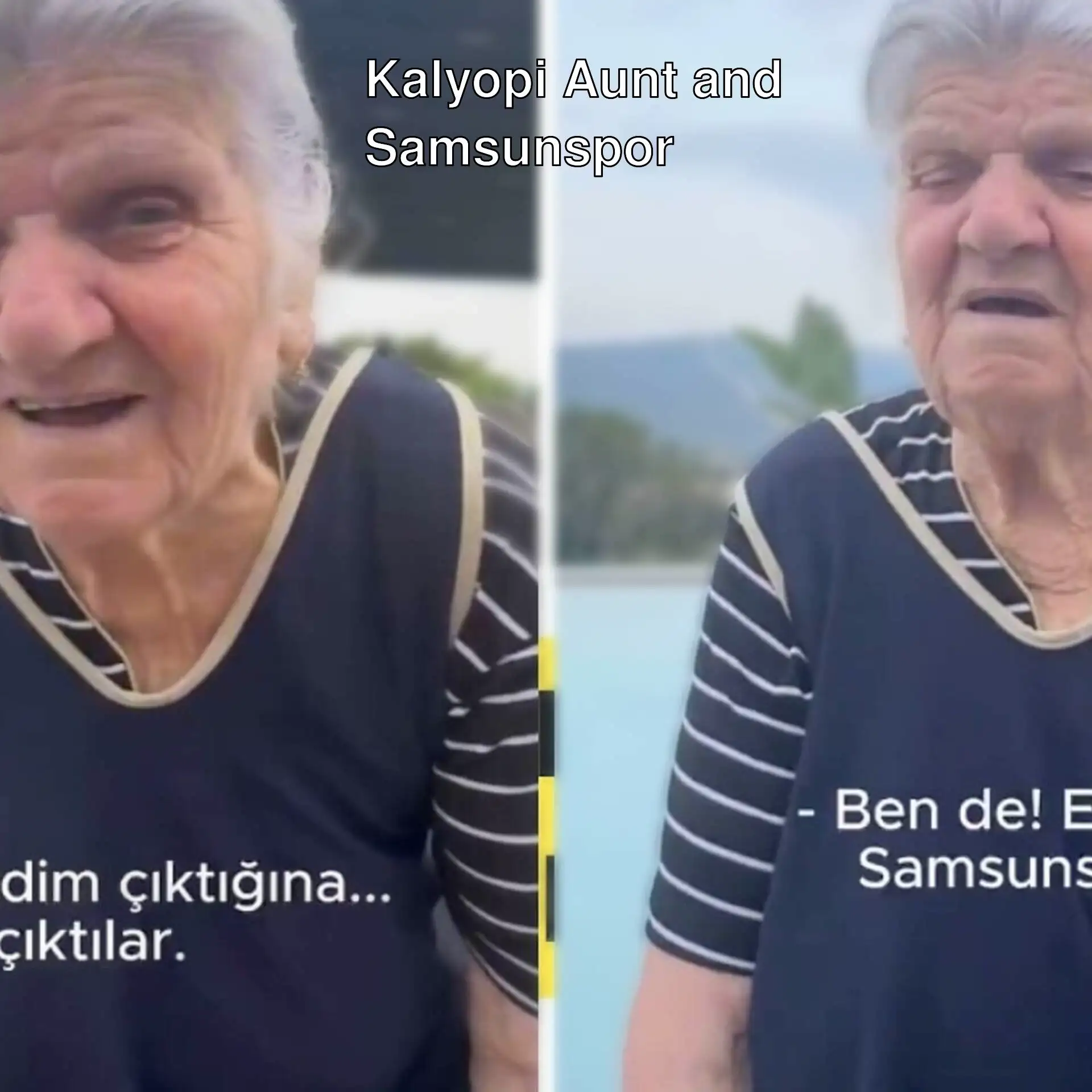 Kalyopi Aunt is following a football match in Greece. Kalyopi Aunt is following a football match in Greece.