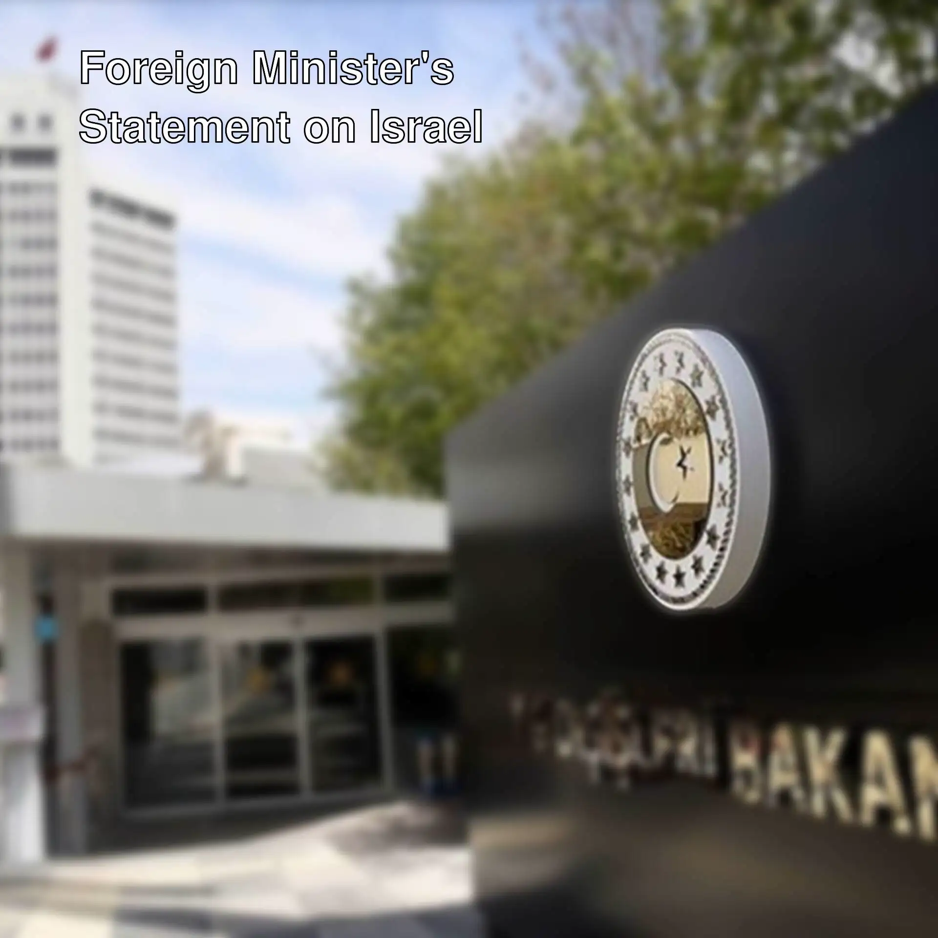 The Ministry of Foreign Affairs made a statement against Israel.