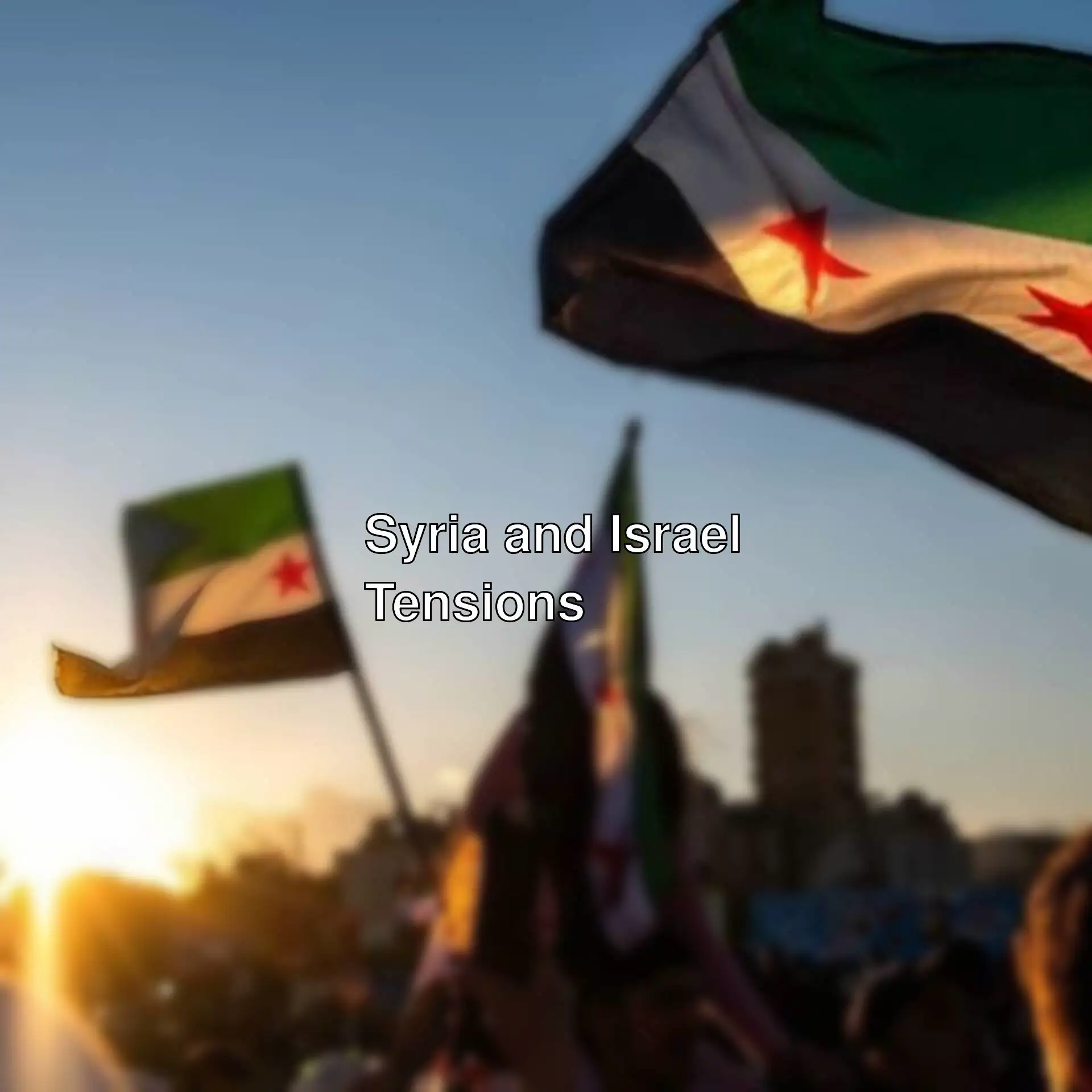 A group of people holding flags.