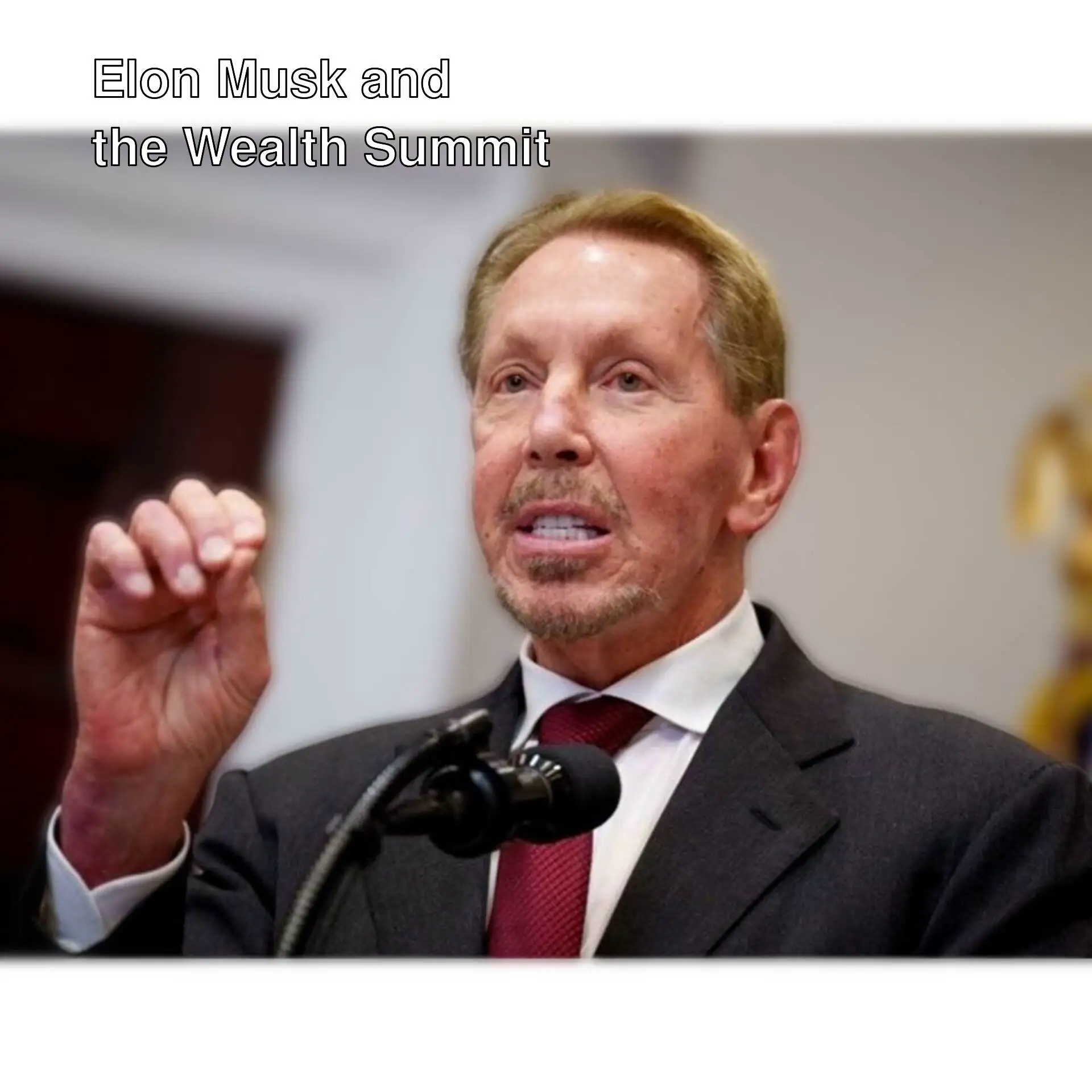 Larry Ellison, rivaling Elon Musk, at the wealth summit.