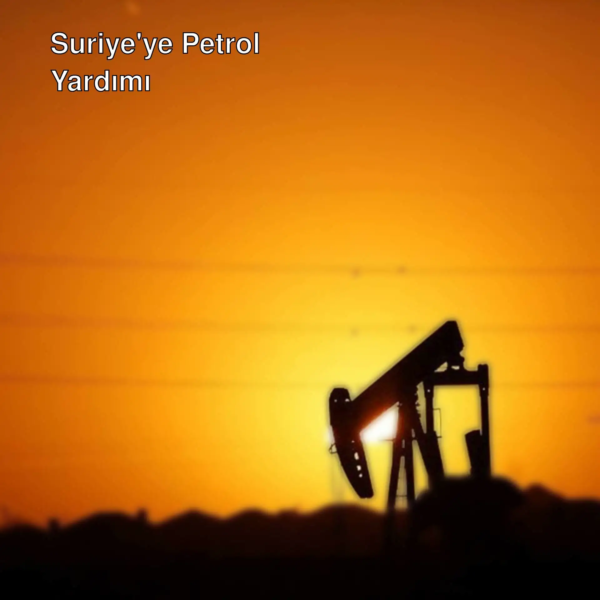 Bir petrol kulesinin silueti