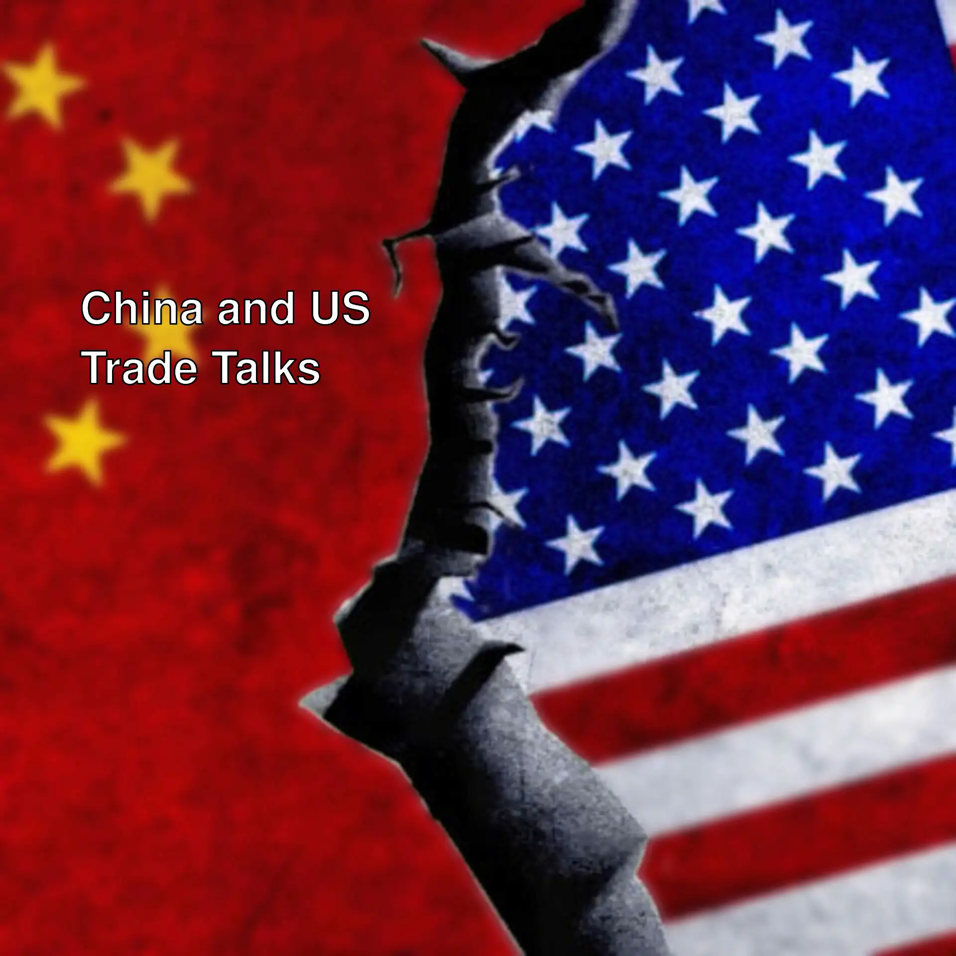 Flags of China and the US