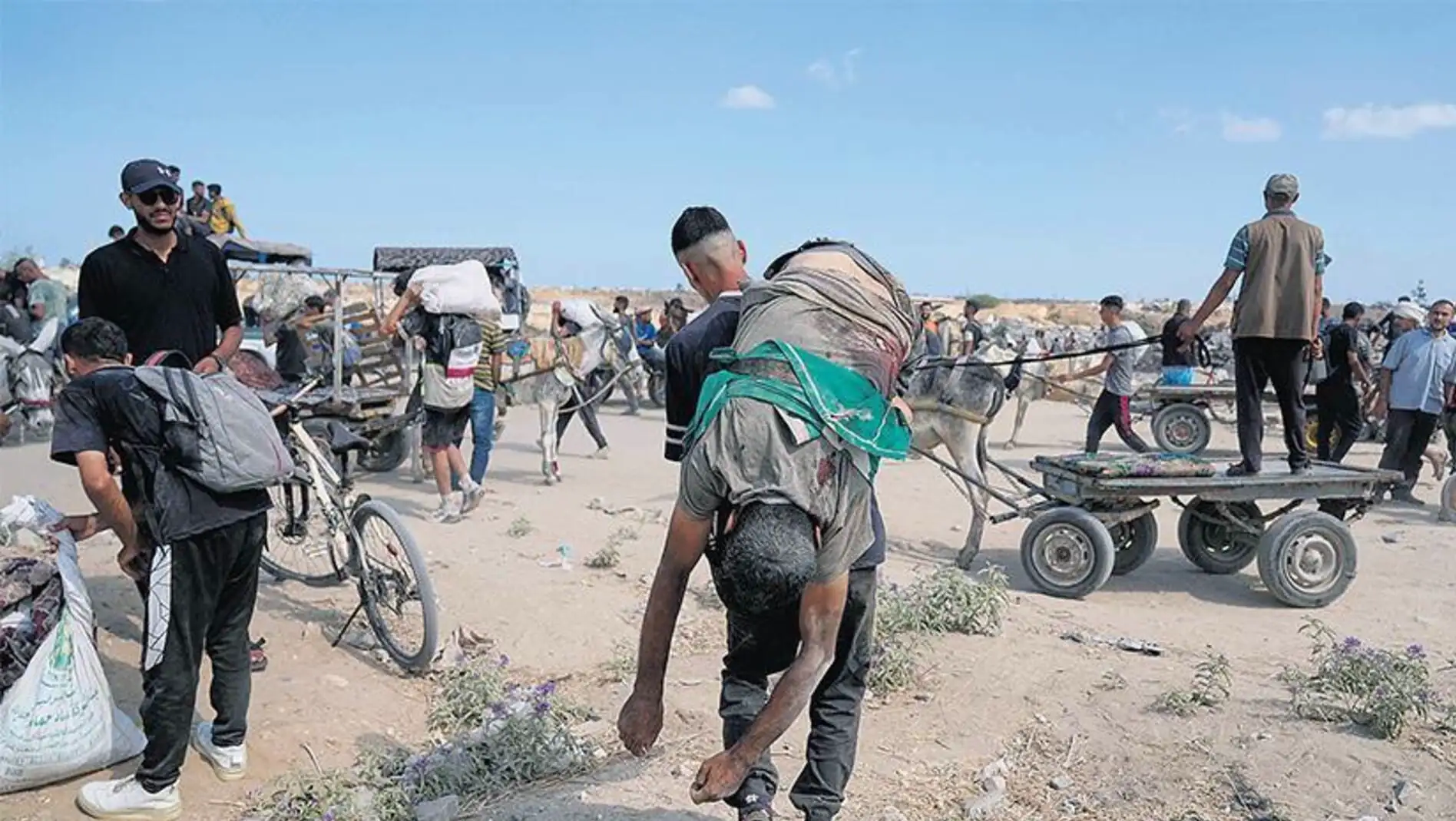 An image showing the situation in Gaza.