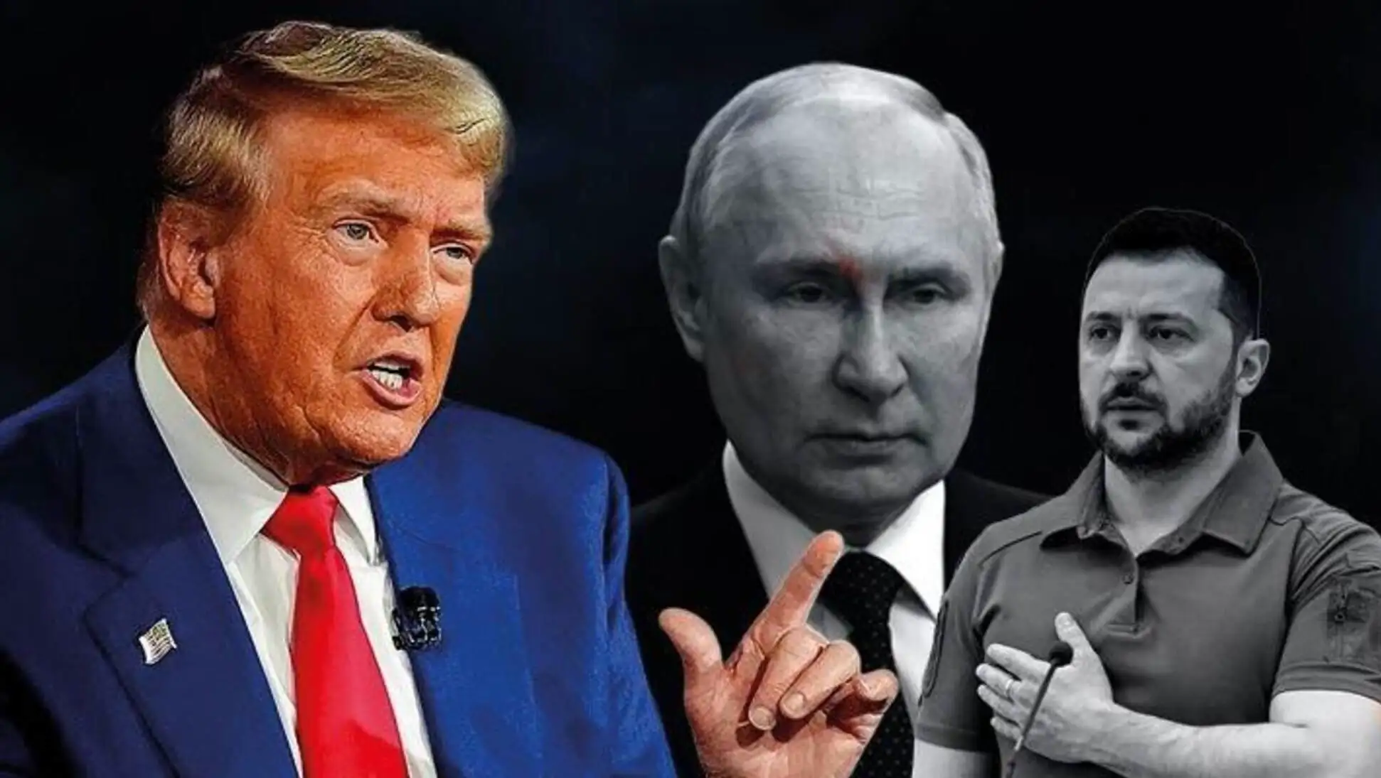 Trump, Zelenski ile görüşme sırasında.