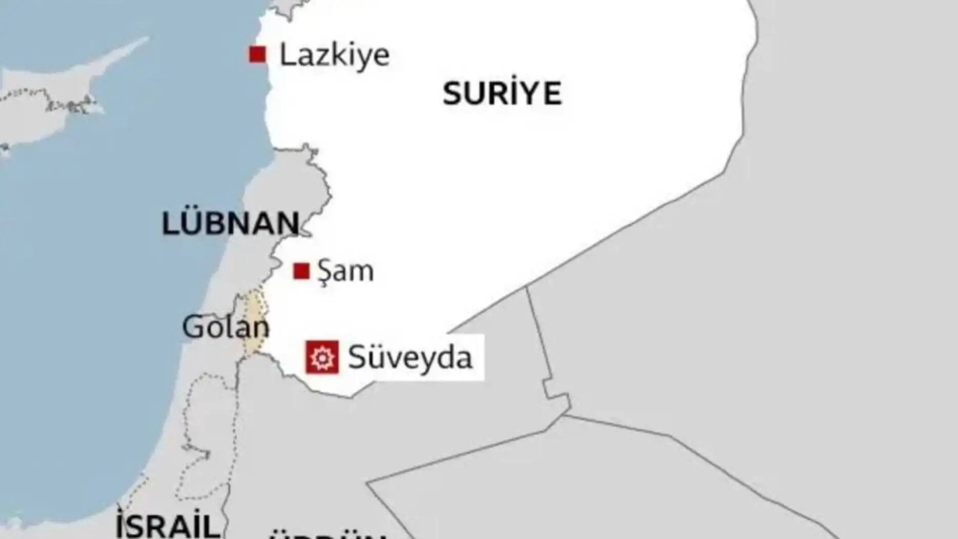 Süveyda'nın haritası.