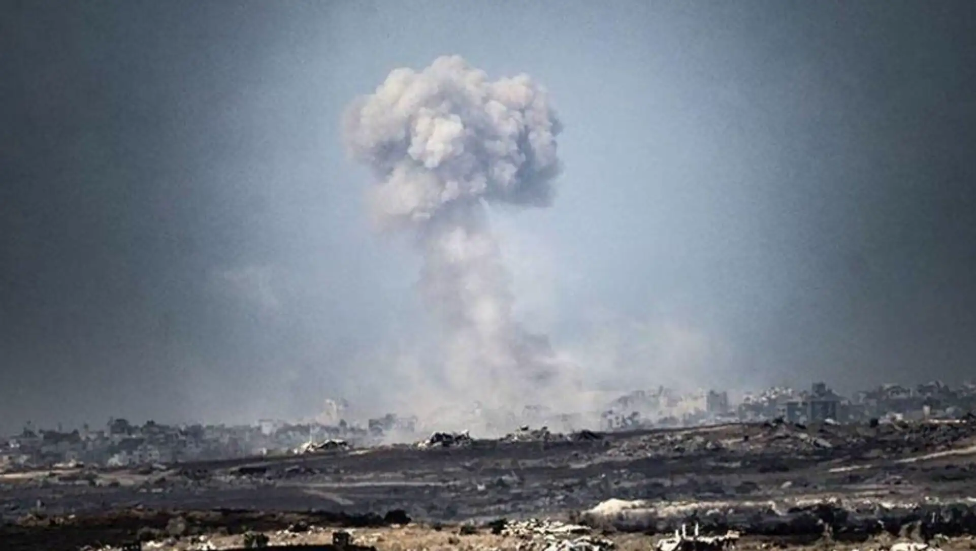 Smoke clouds in Gaza. Smoke clouds in Gaza.