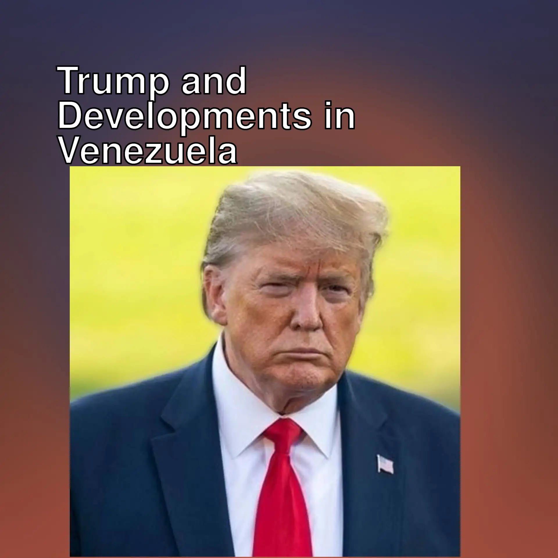 Trump speaks at a press conference about Venezuela.