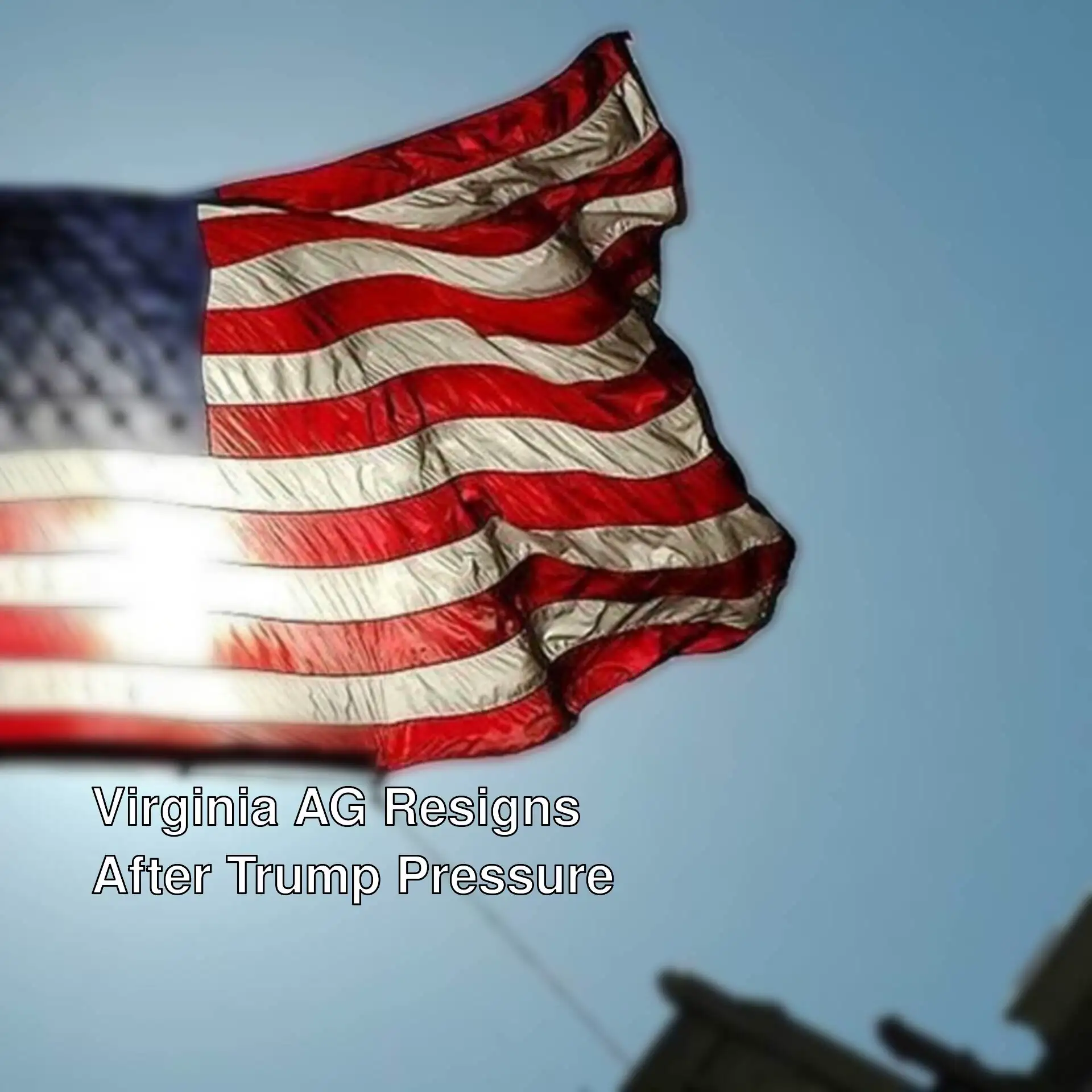 A flag flying in the air.