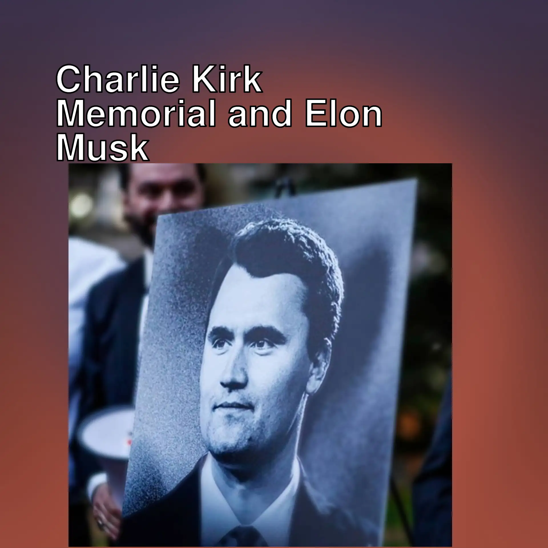 Elon Musk at the memorial for Charlie Kirk.