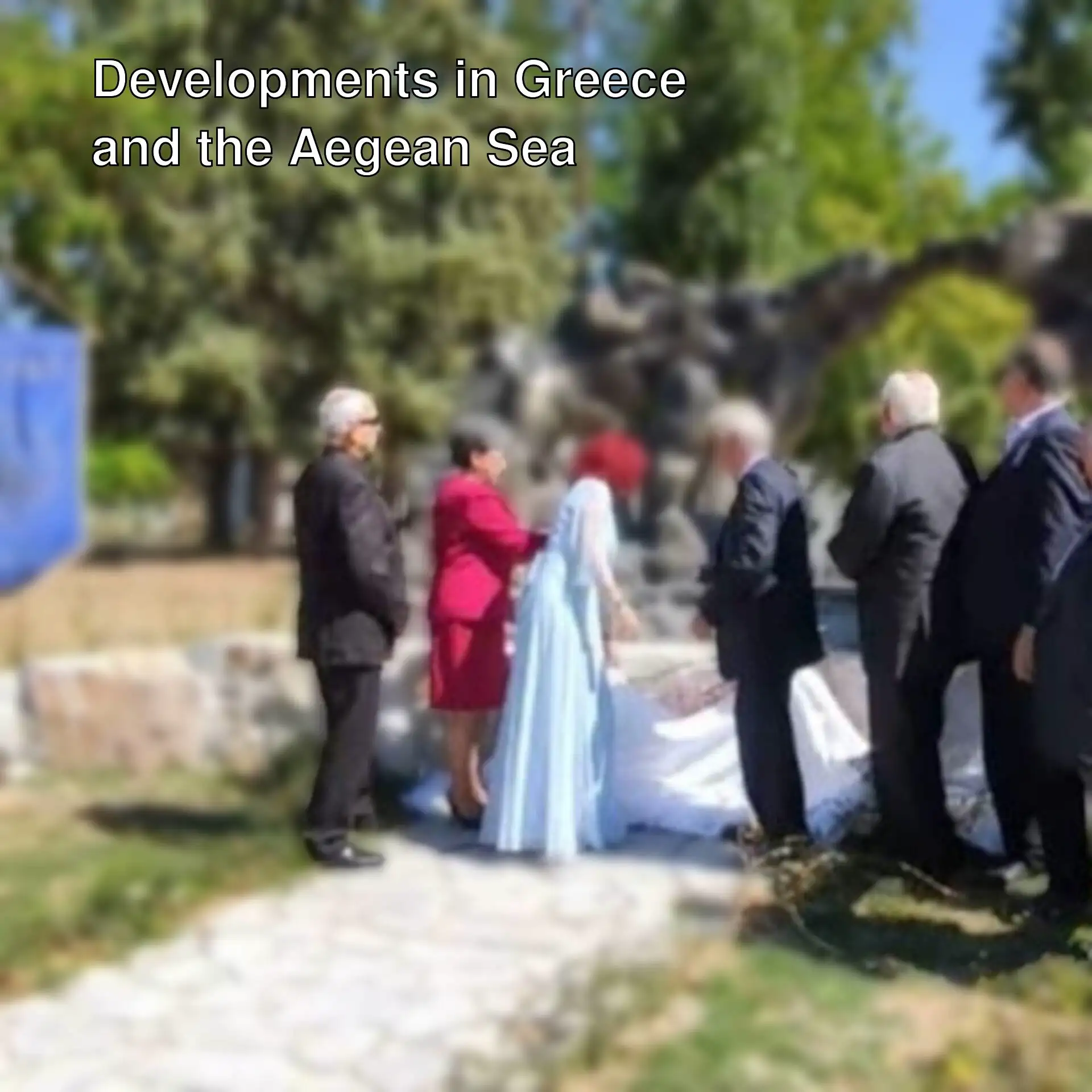 A view from the memorial ceremony in Greece.