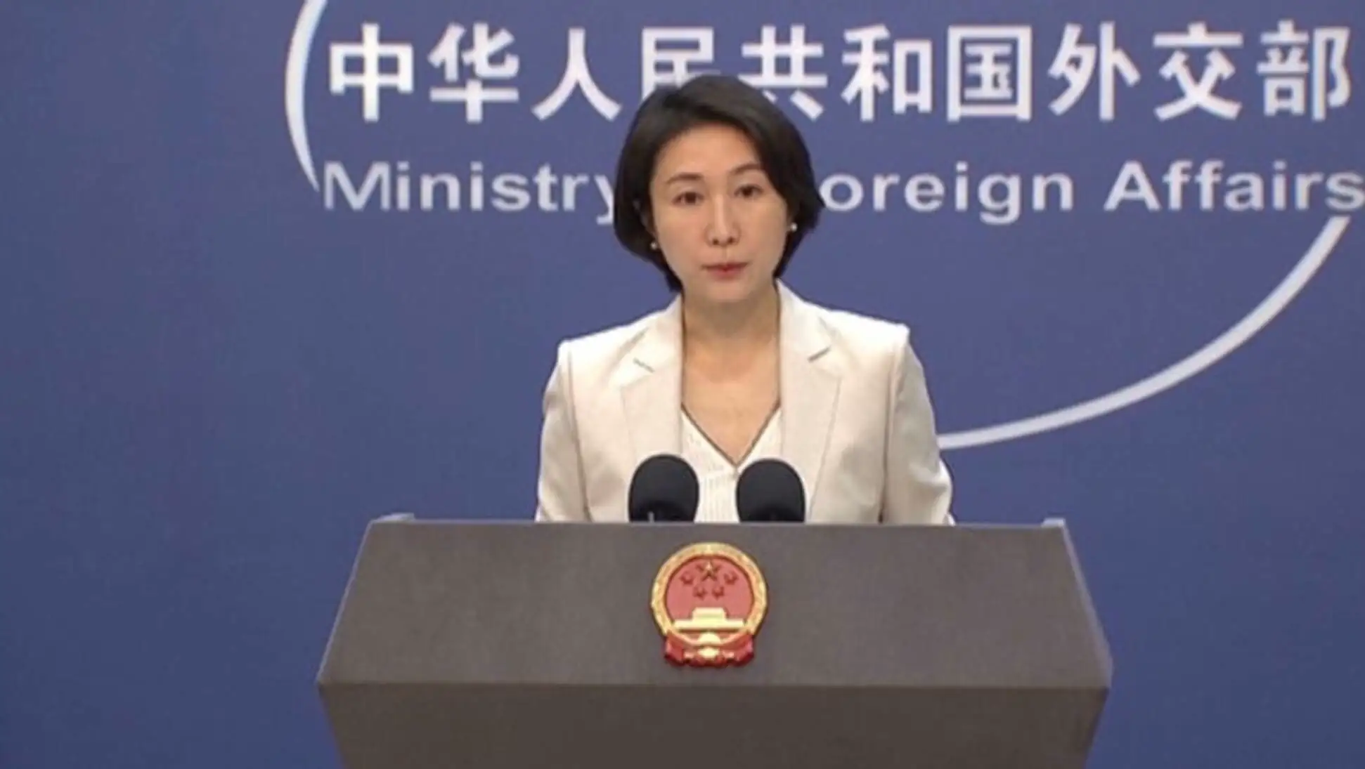 Mao Ning, spokesperson for the Chinese Foreign Ministry, at a press conference.