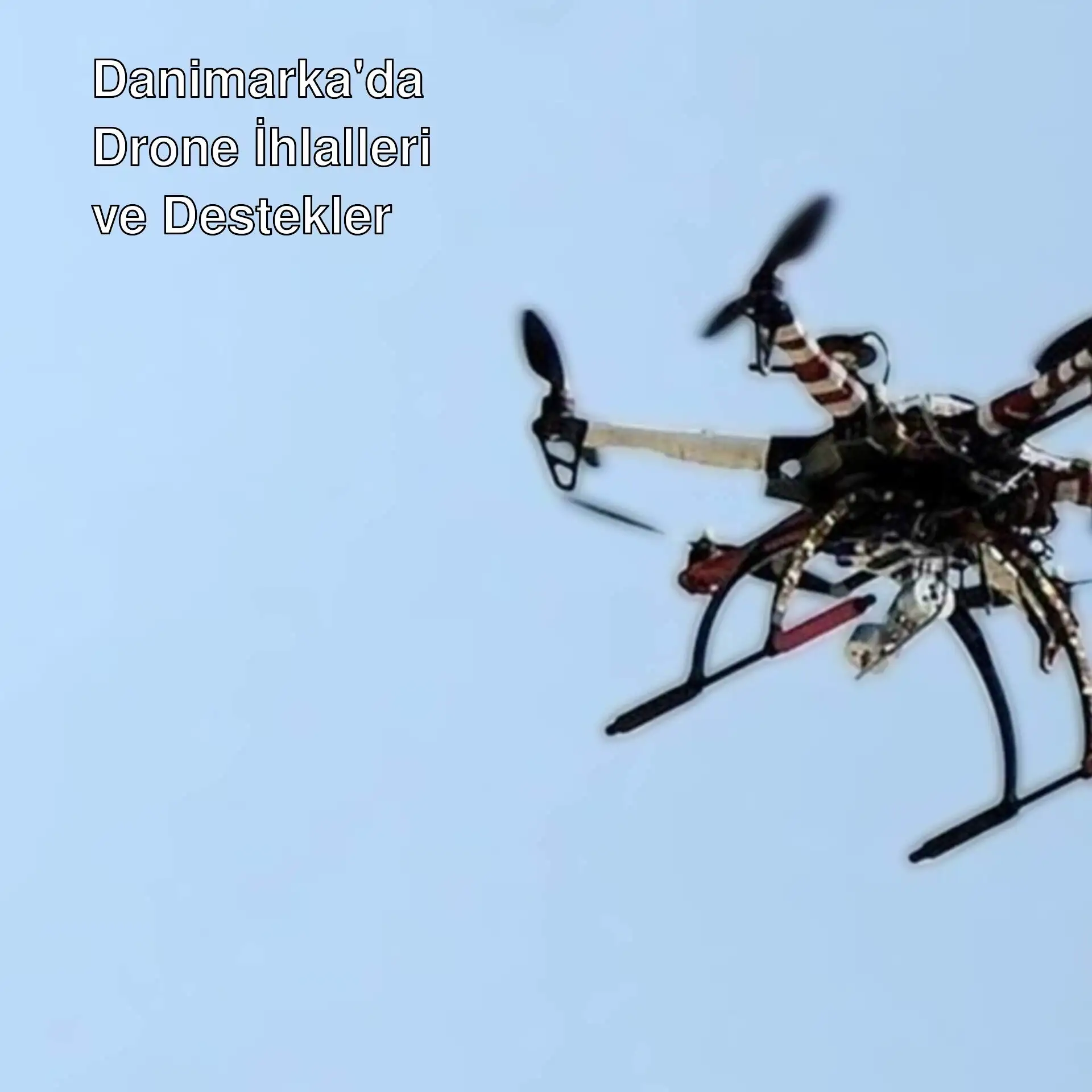 Gökyüzünde uçan bir drone