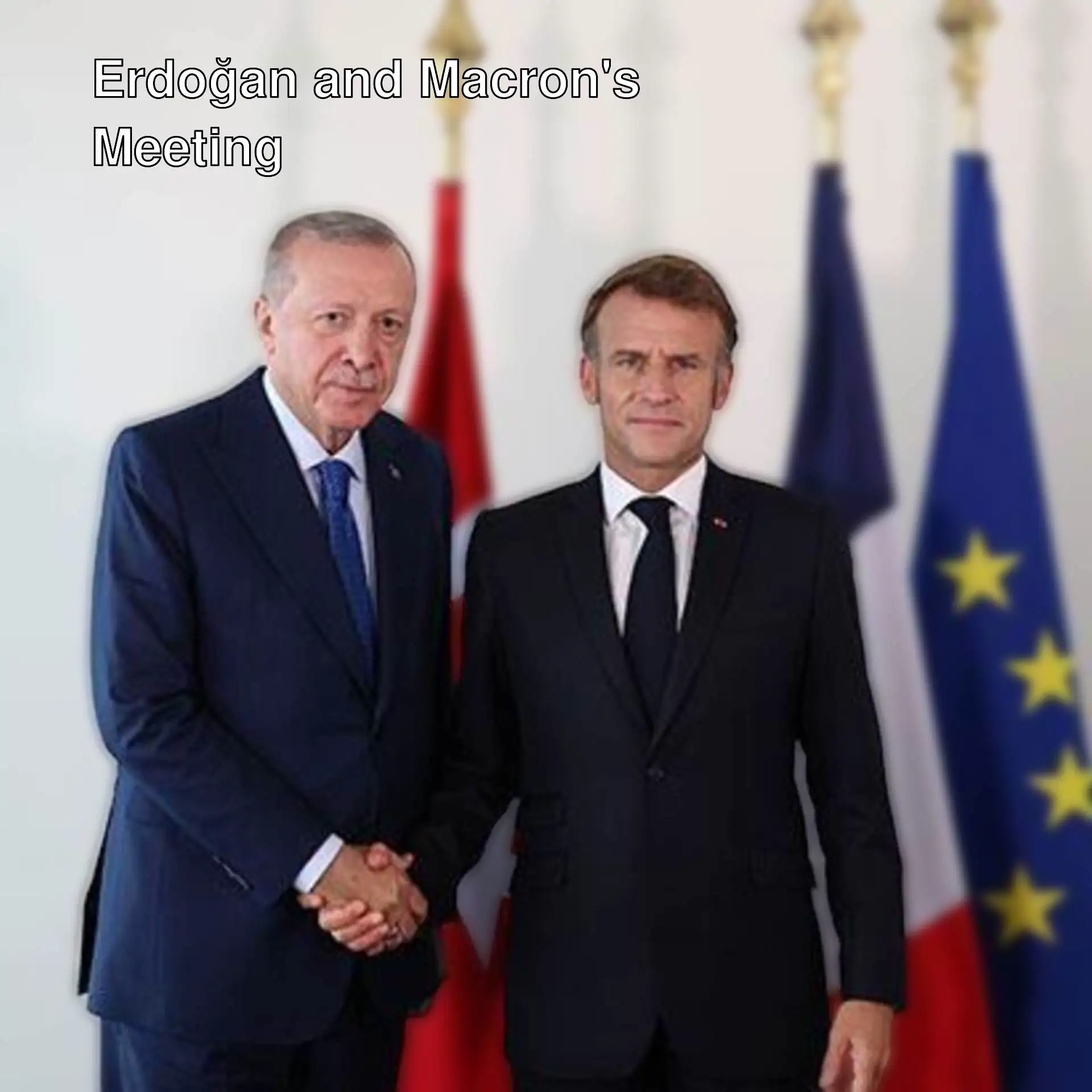 Meeting between President Erdoğan and French President Macron.