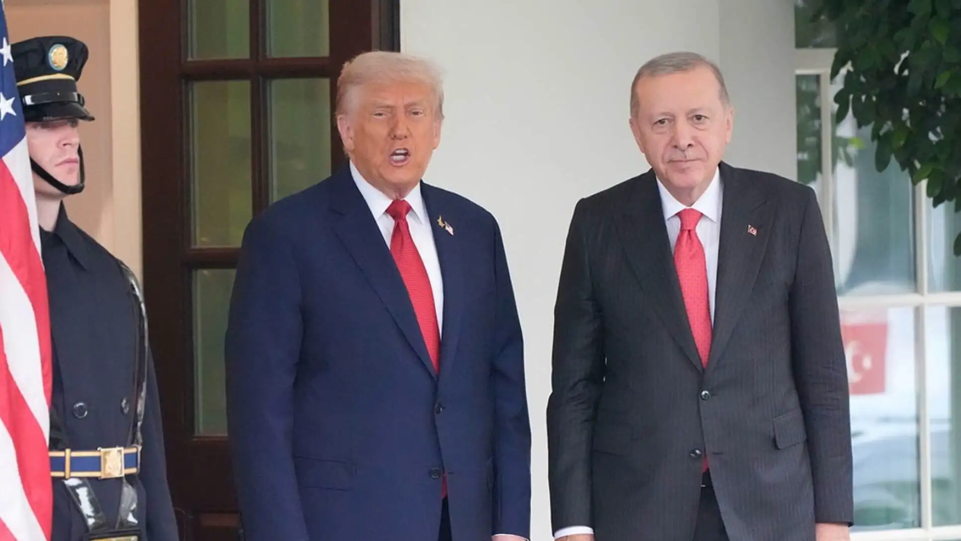 President Erdoğan and US President Trump are making statements to the press before the meeting.